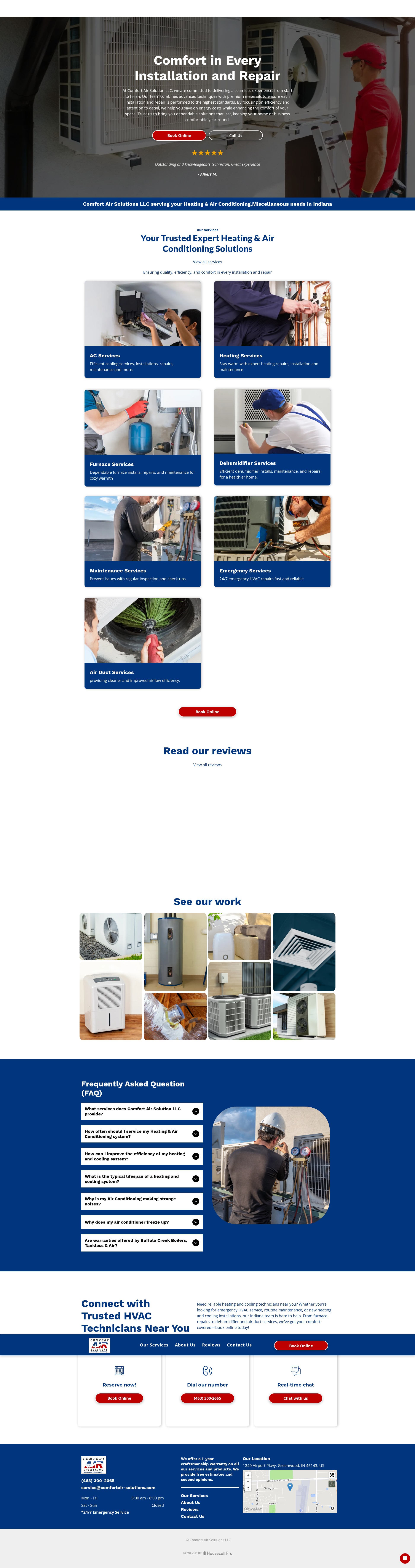 Screenshot of comfortair-solutions.com