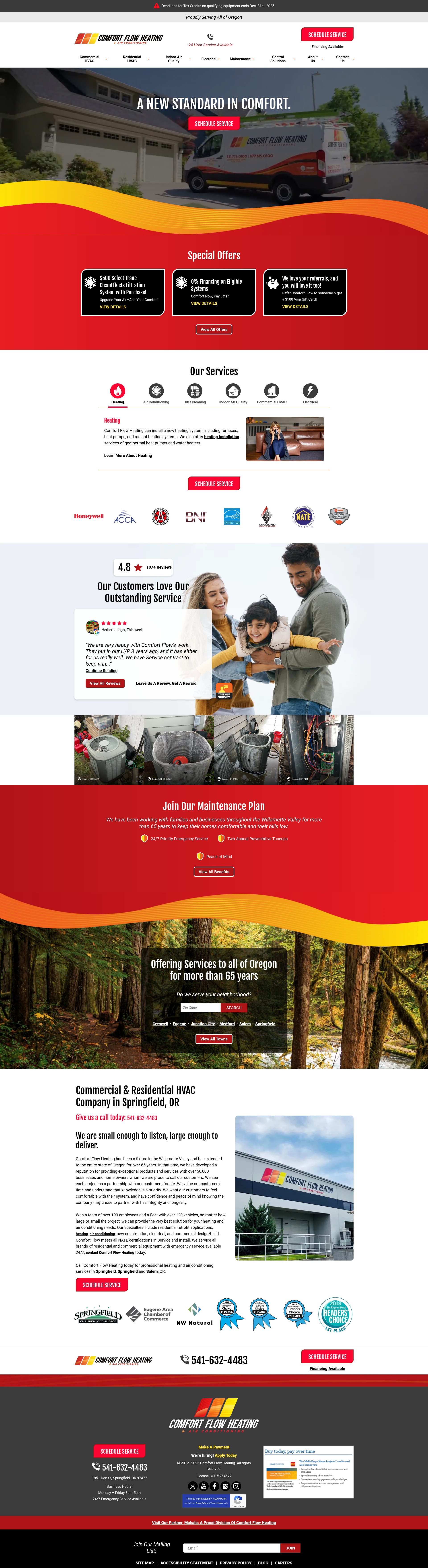 Screenshot of comfortflow.com