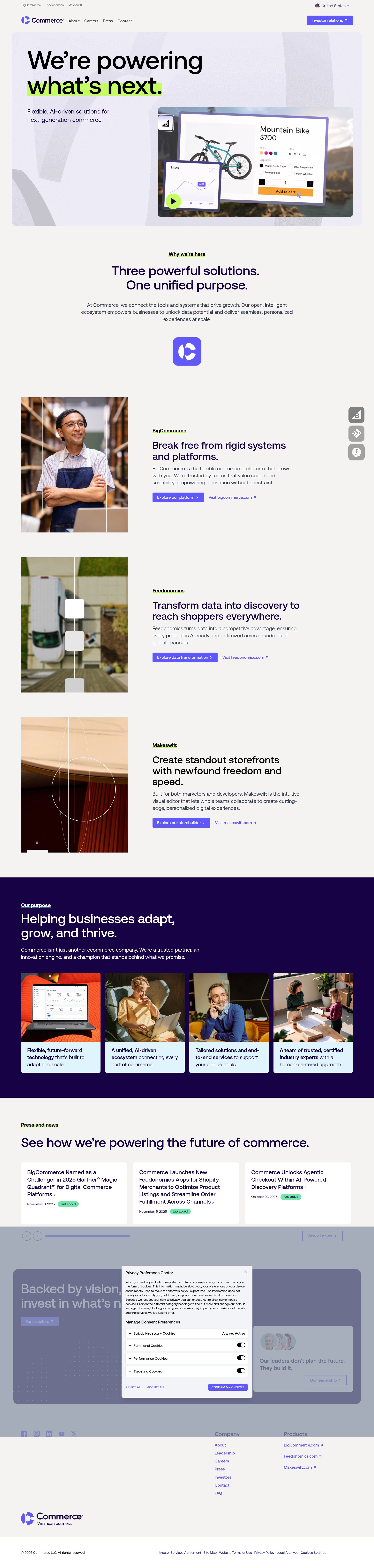 Screenshot of commerce.com