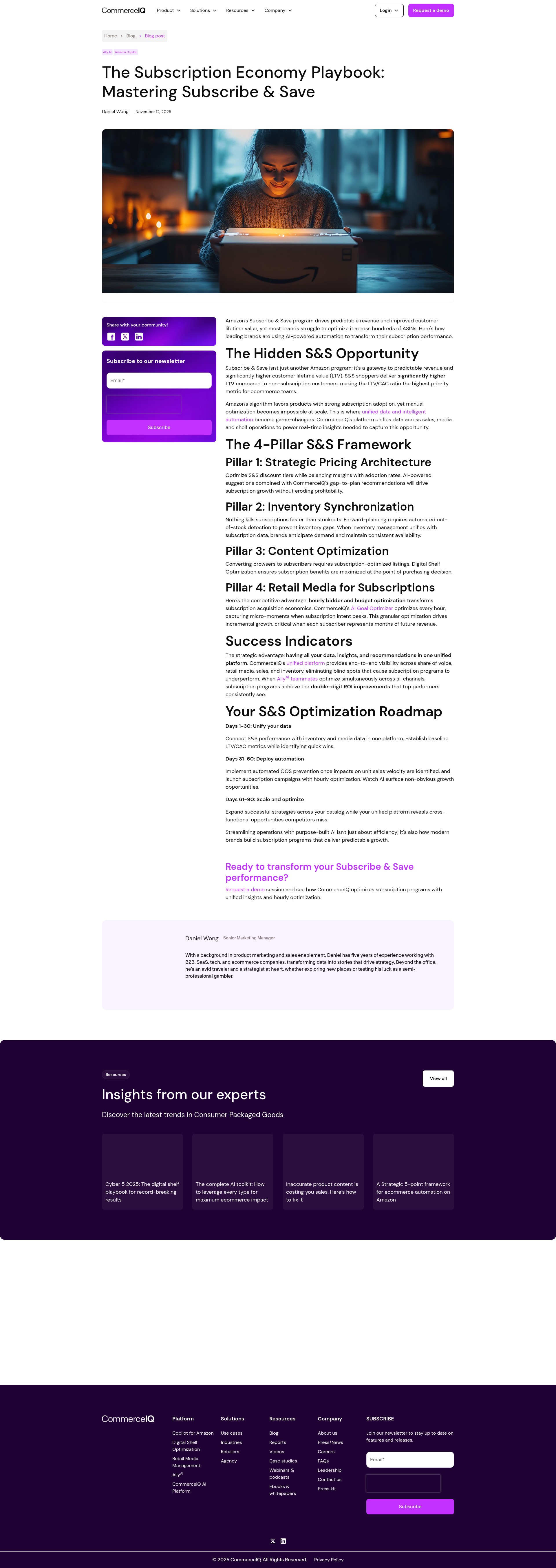Screenshot of commerceiq.ai