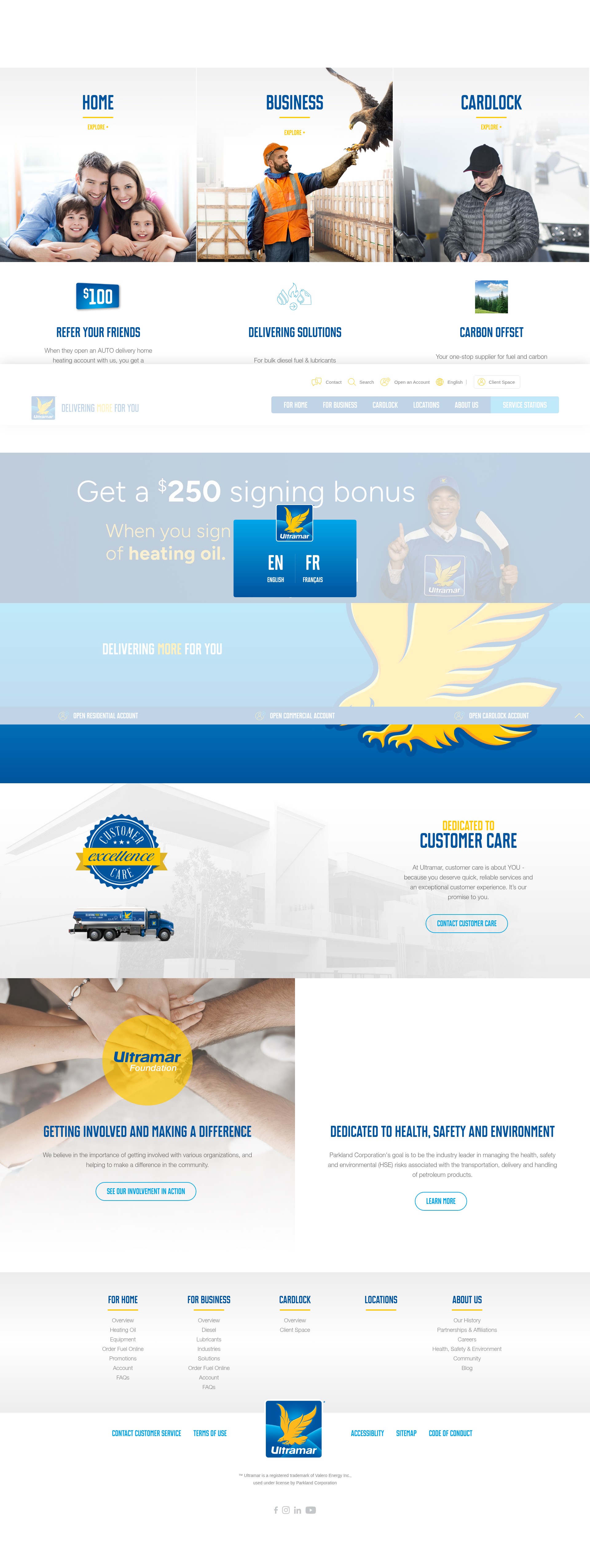 Screenshot of commercial.ultramar.ca