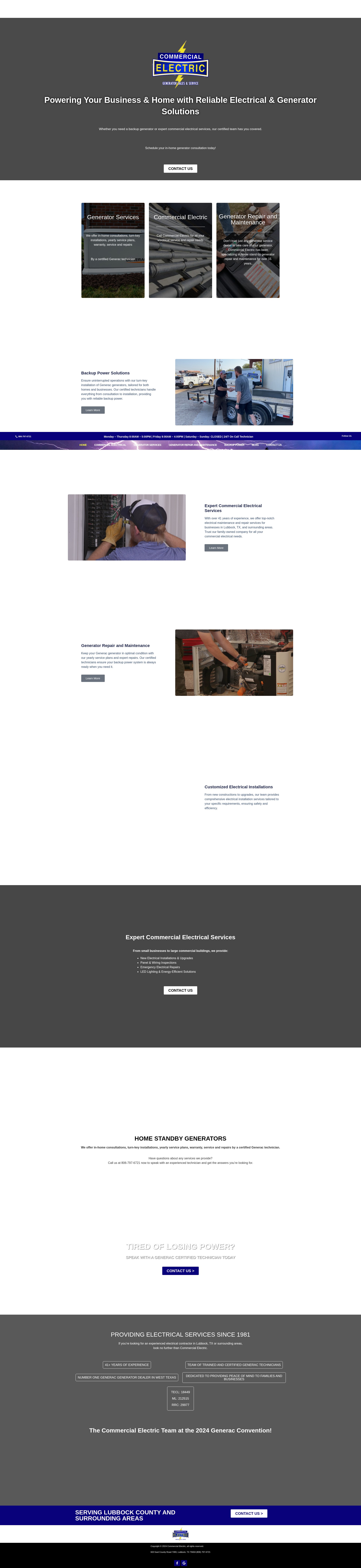Screenshot of commercialelectrictx.com