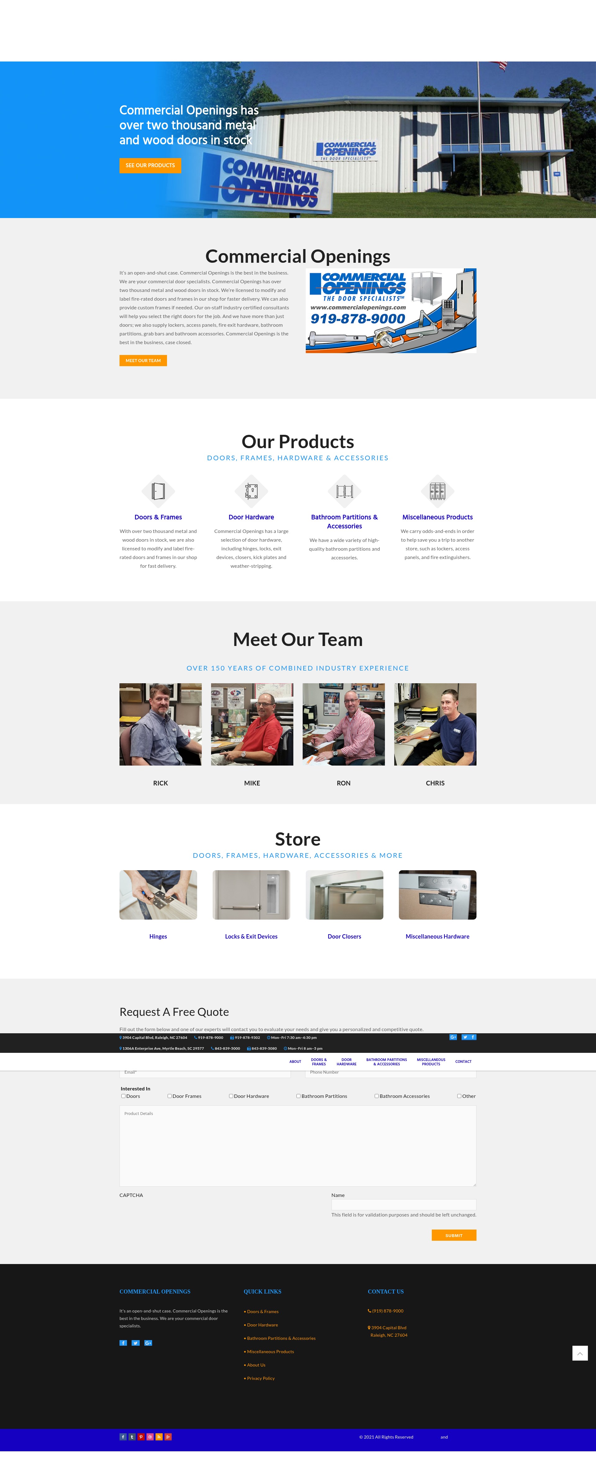 Screenshot of commercialopenings.com