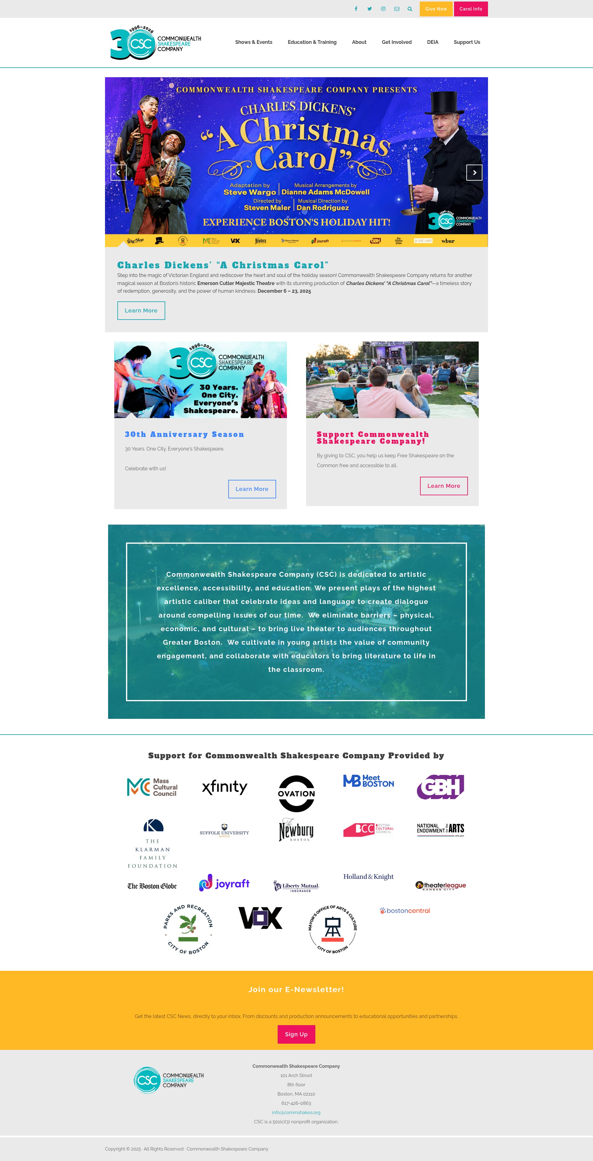 Screenshot of commshakes.org