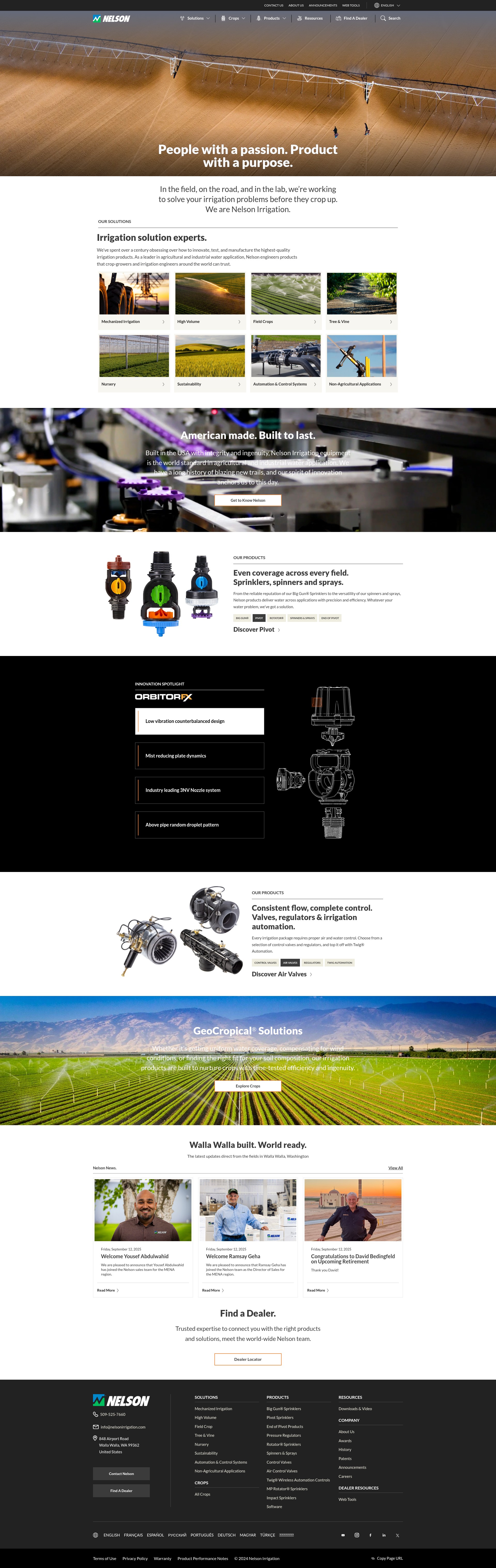 Screenshot of communication.nelsonirrigation.com