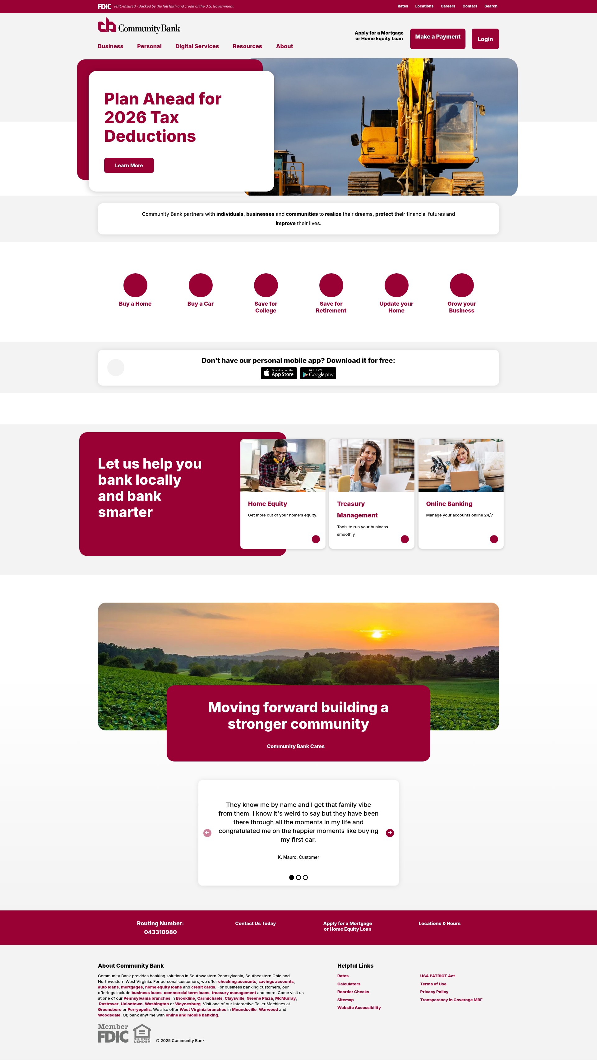 Screenshot of communitybank.tv
