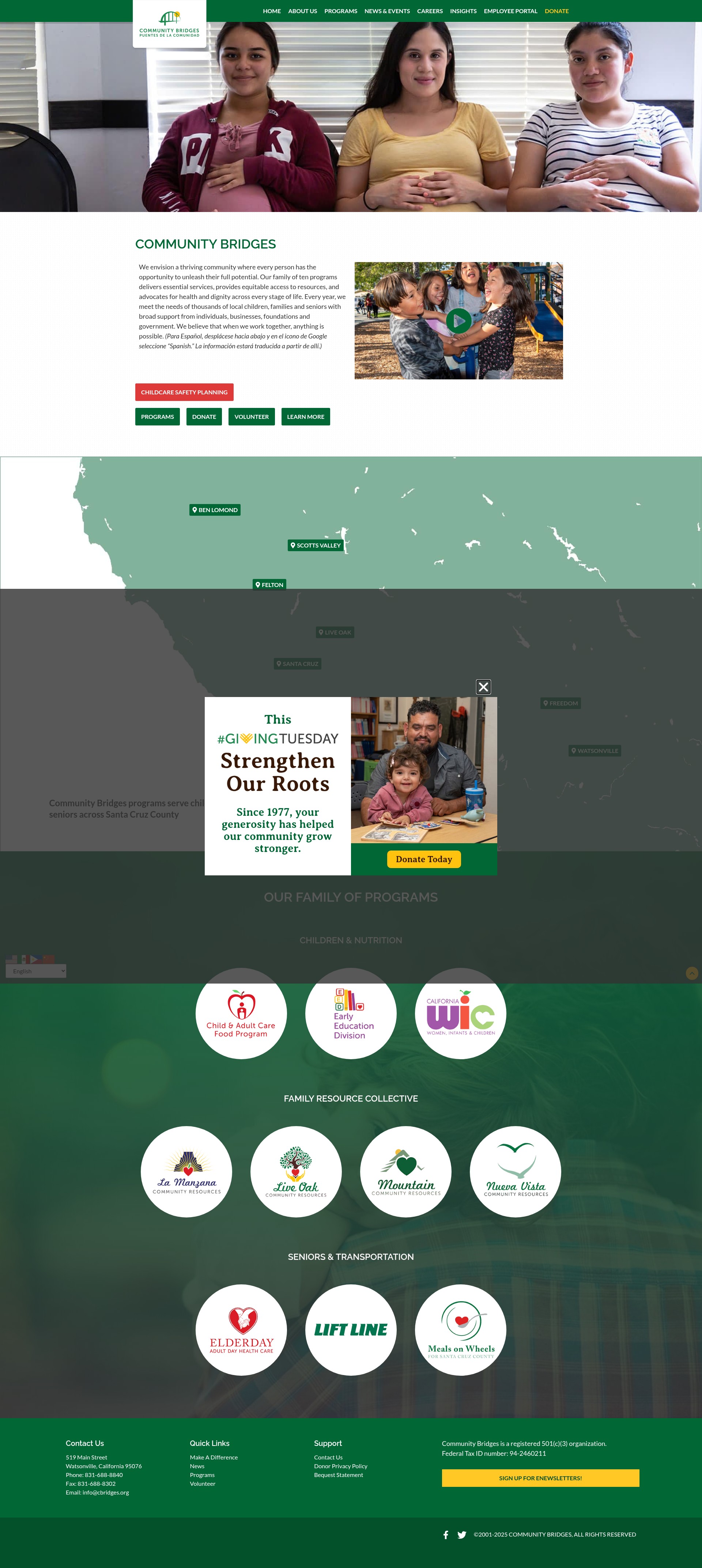 Screenshot of communitybridges.org