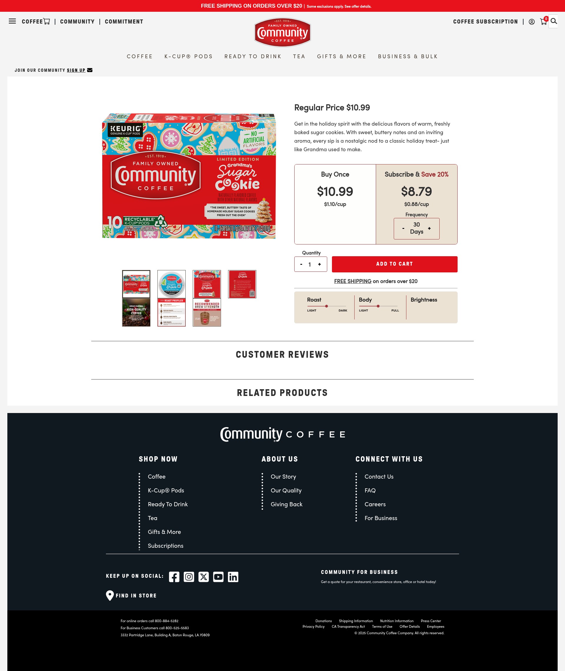 Screenshot of communitycoffee.com