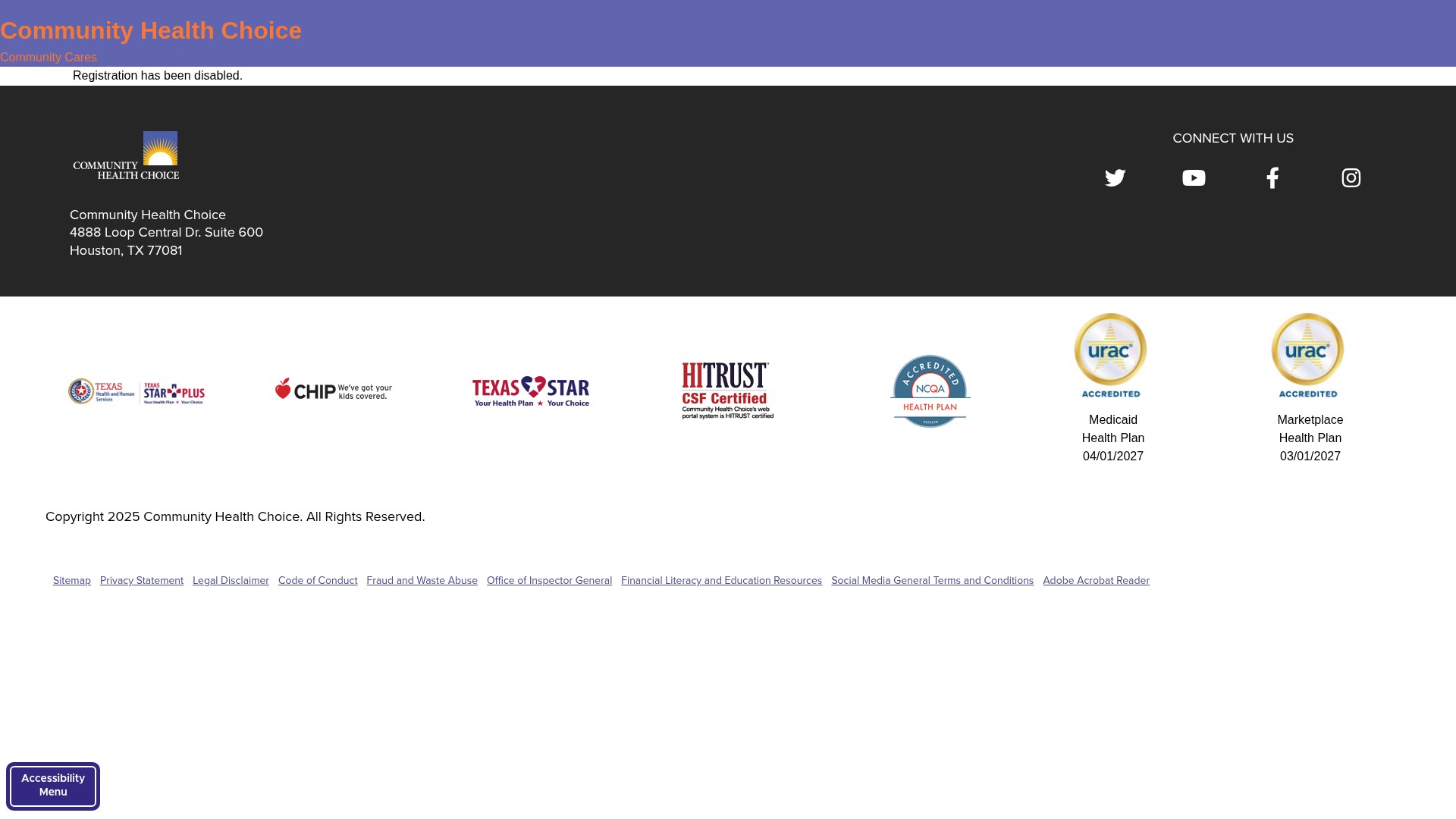 Screenshot of communityhealthchoice.org