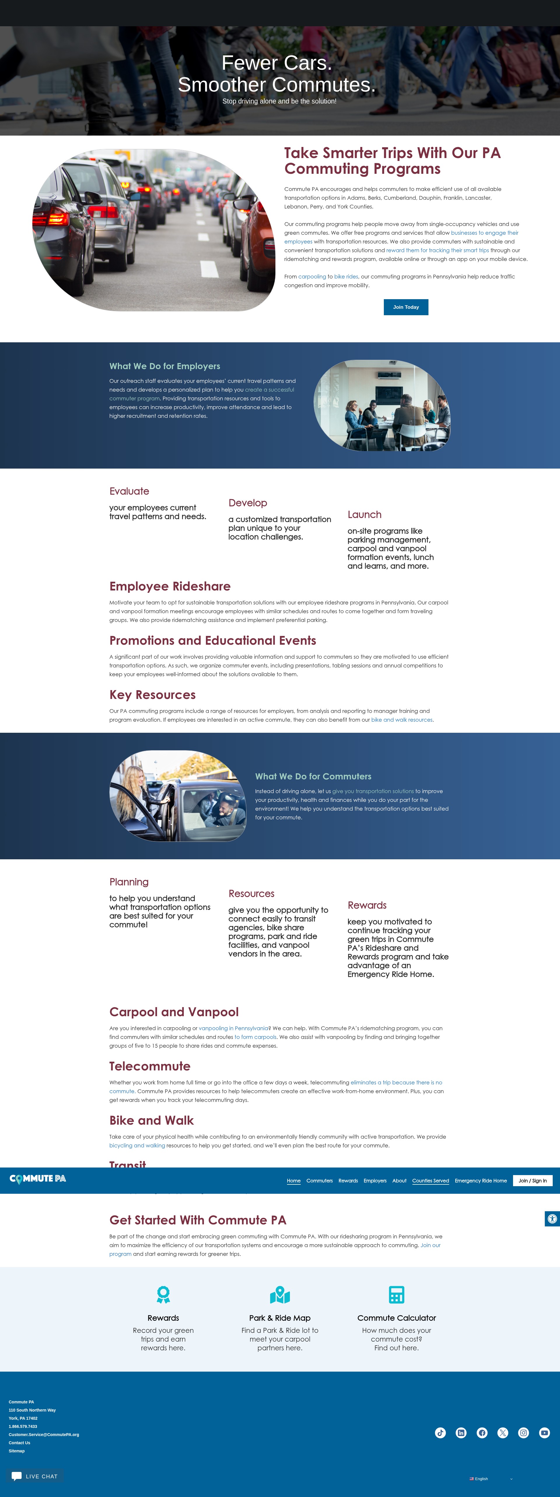 Screenshot of commutepa.org