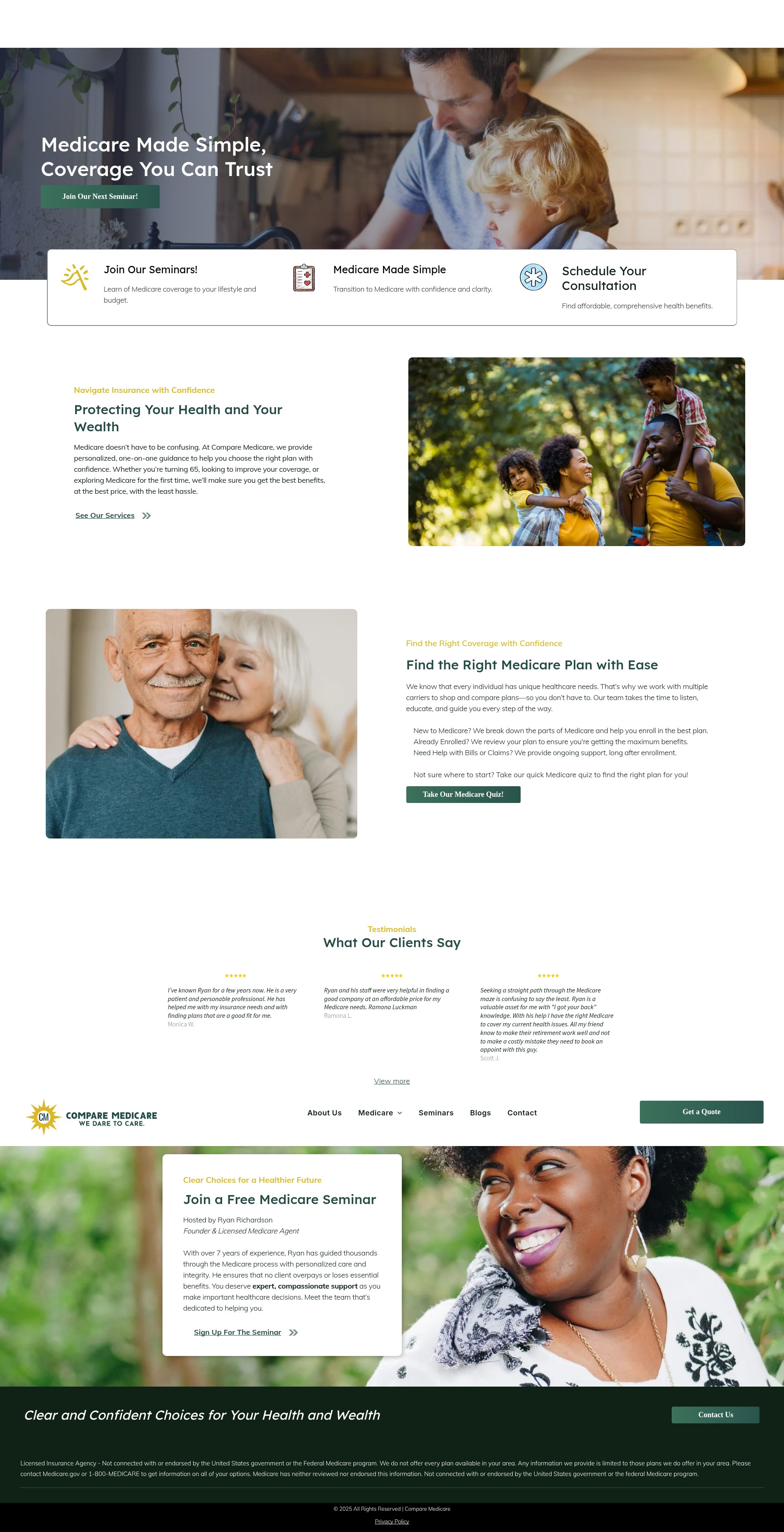 Screenshot of comparemedicareaz.com
