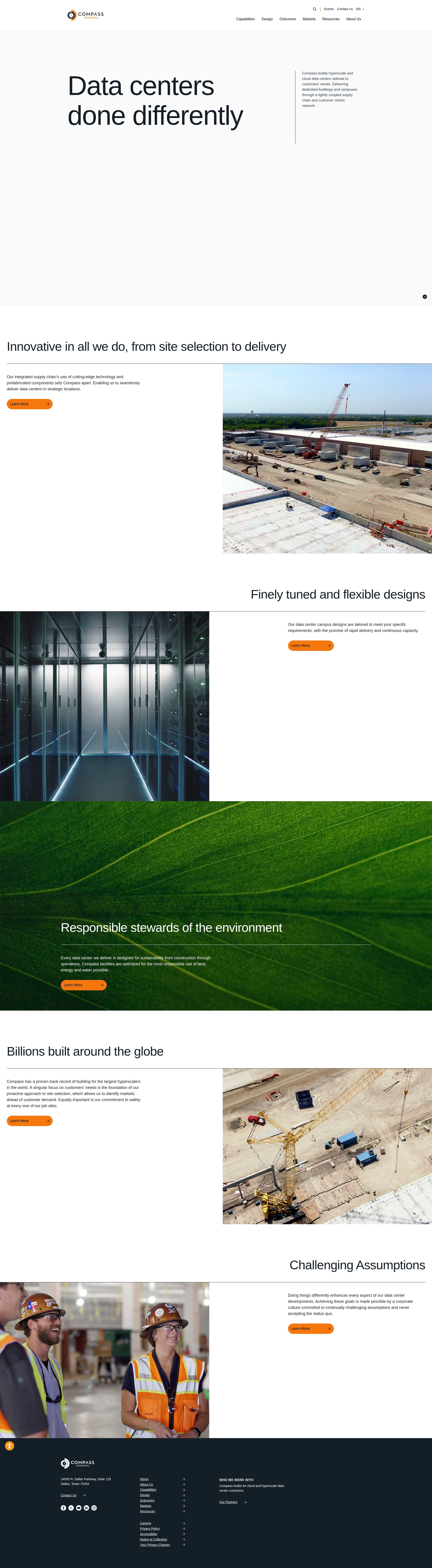 Screenshot of compassdatacenters.com