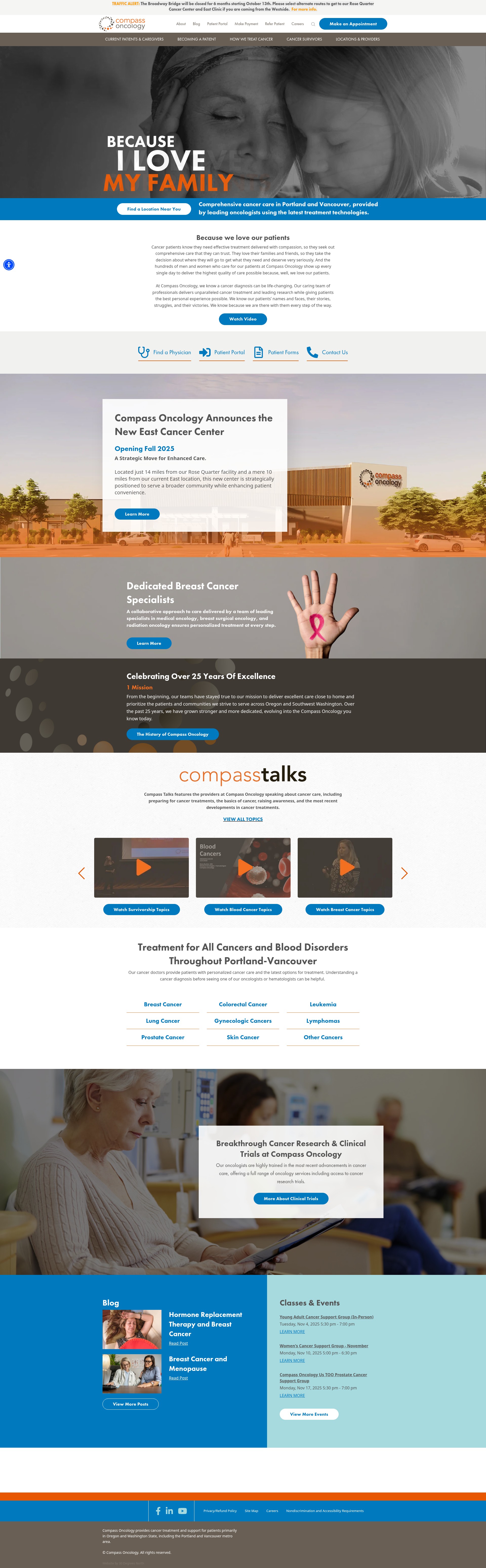 Screenshot of compassoncology.com