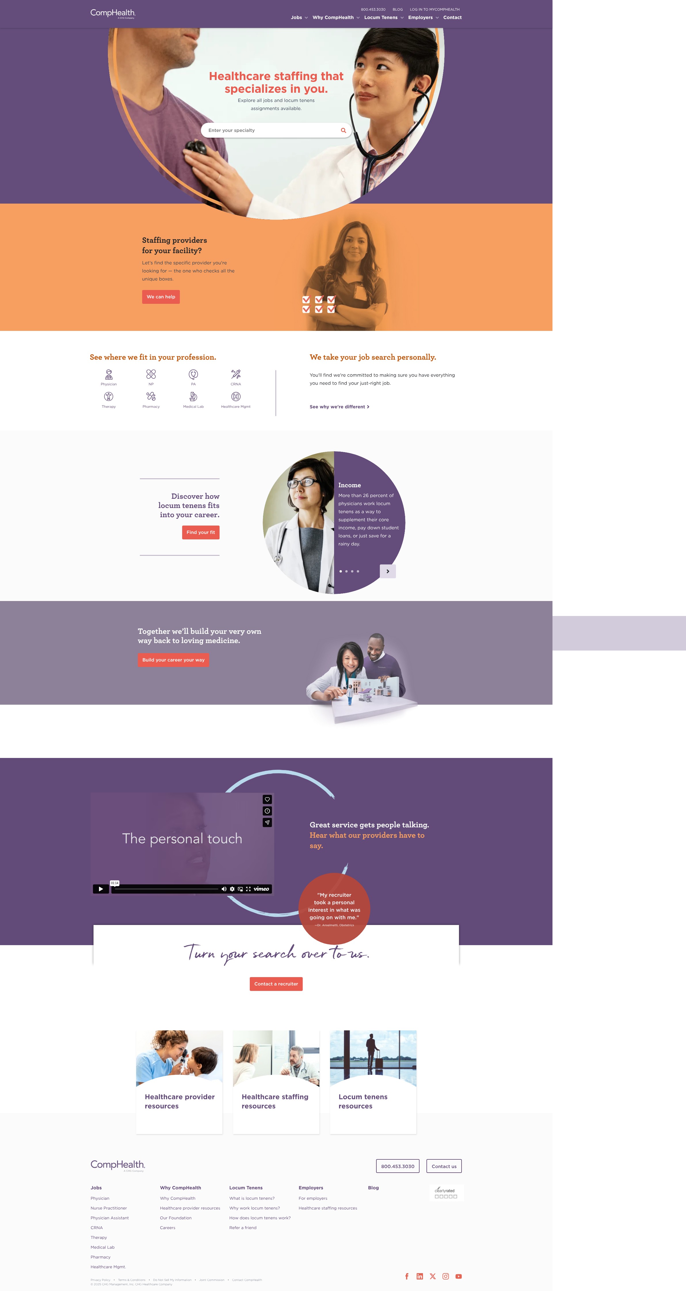 Screenshot of comphealth.com