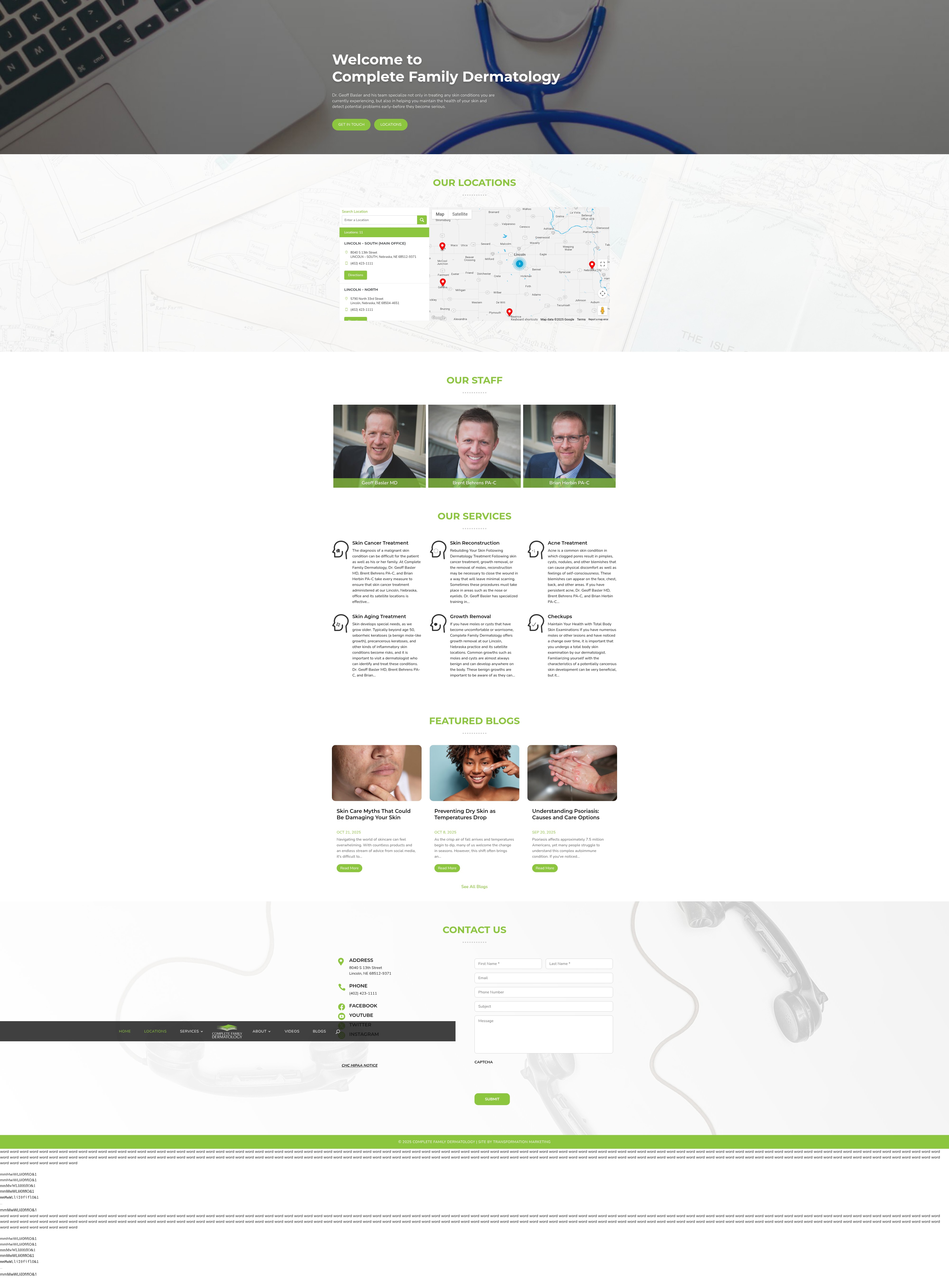 Screenshot of completefamilydermatology.com