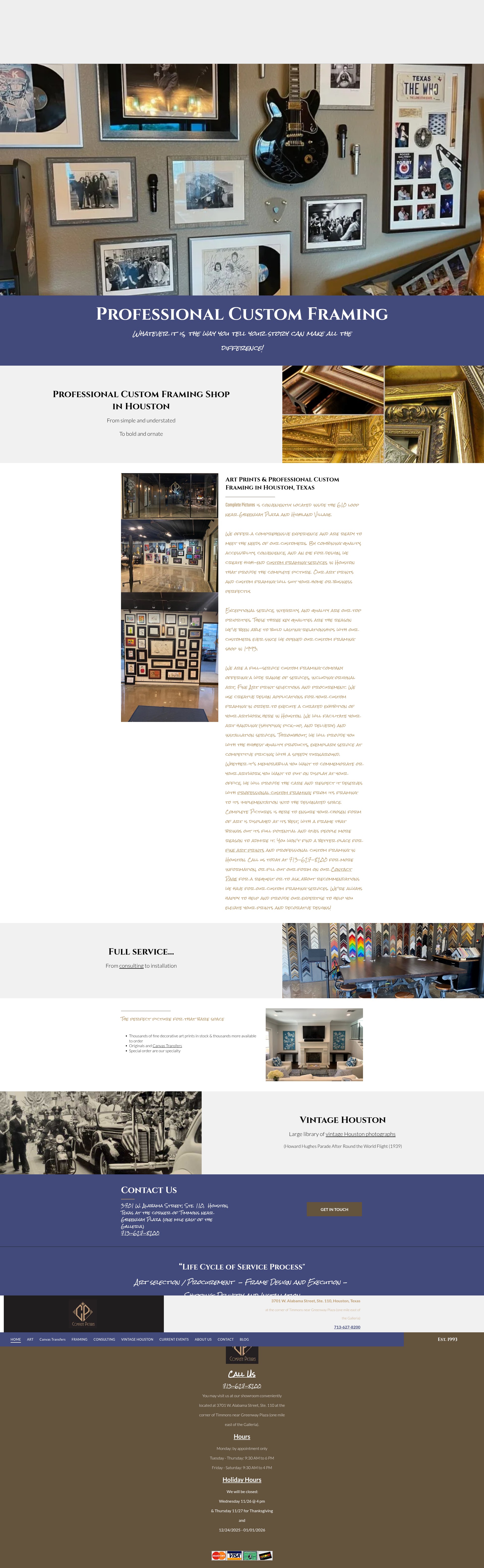 Screenshot of completepicturesllc.com