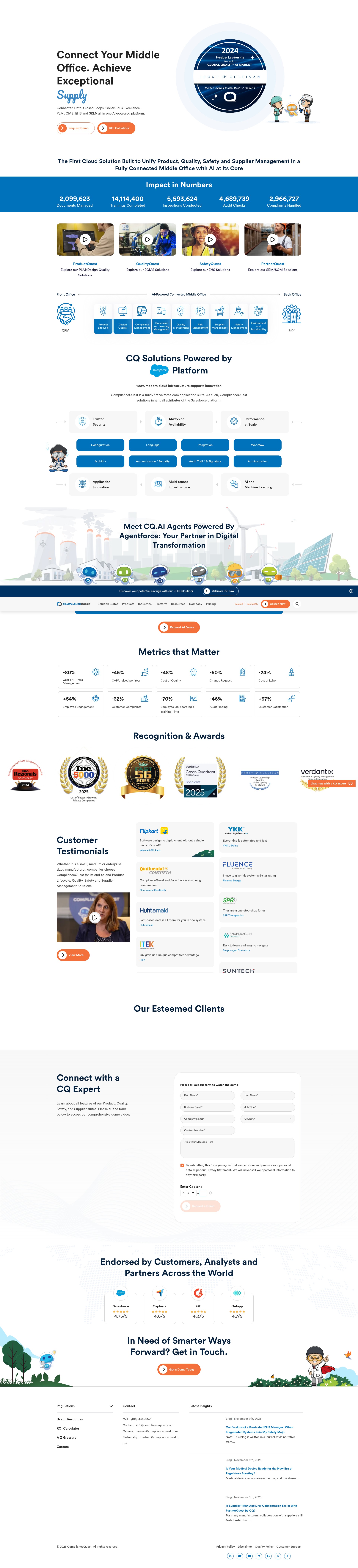 Screenshot of compliancequest.com