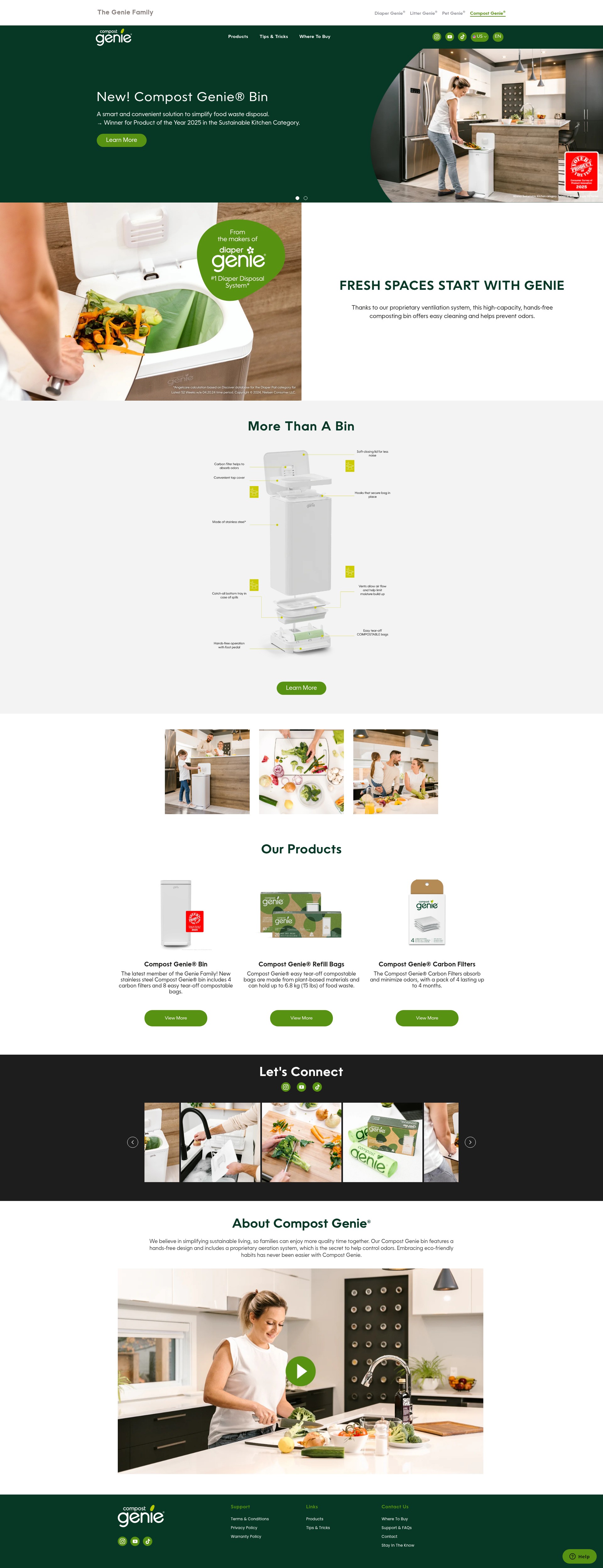 Screenshot of compostgenie.com