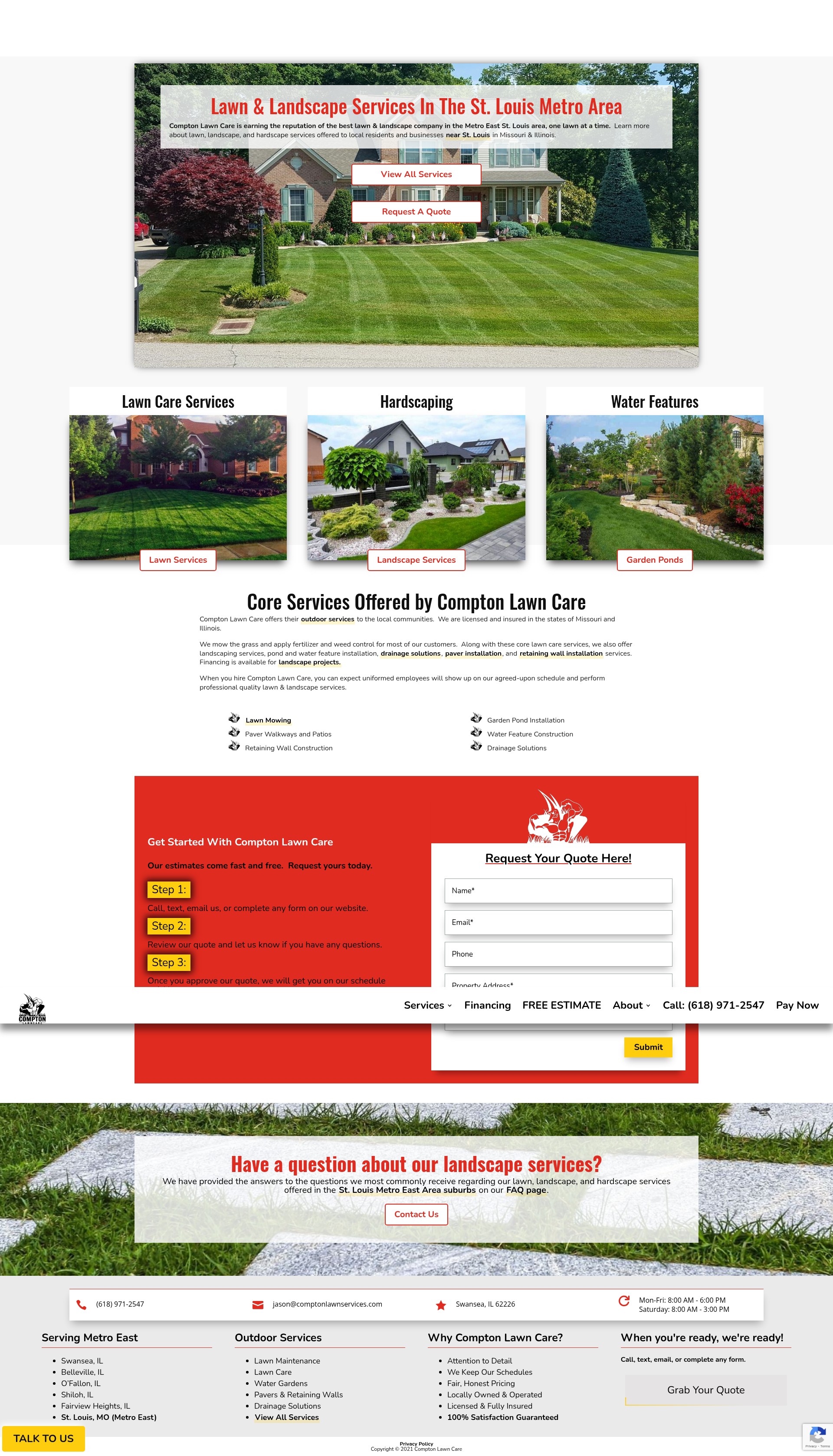 Screenshot of comptonlawnservices.com