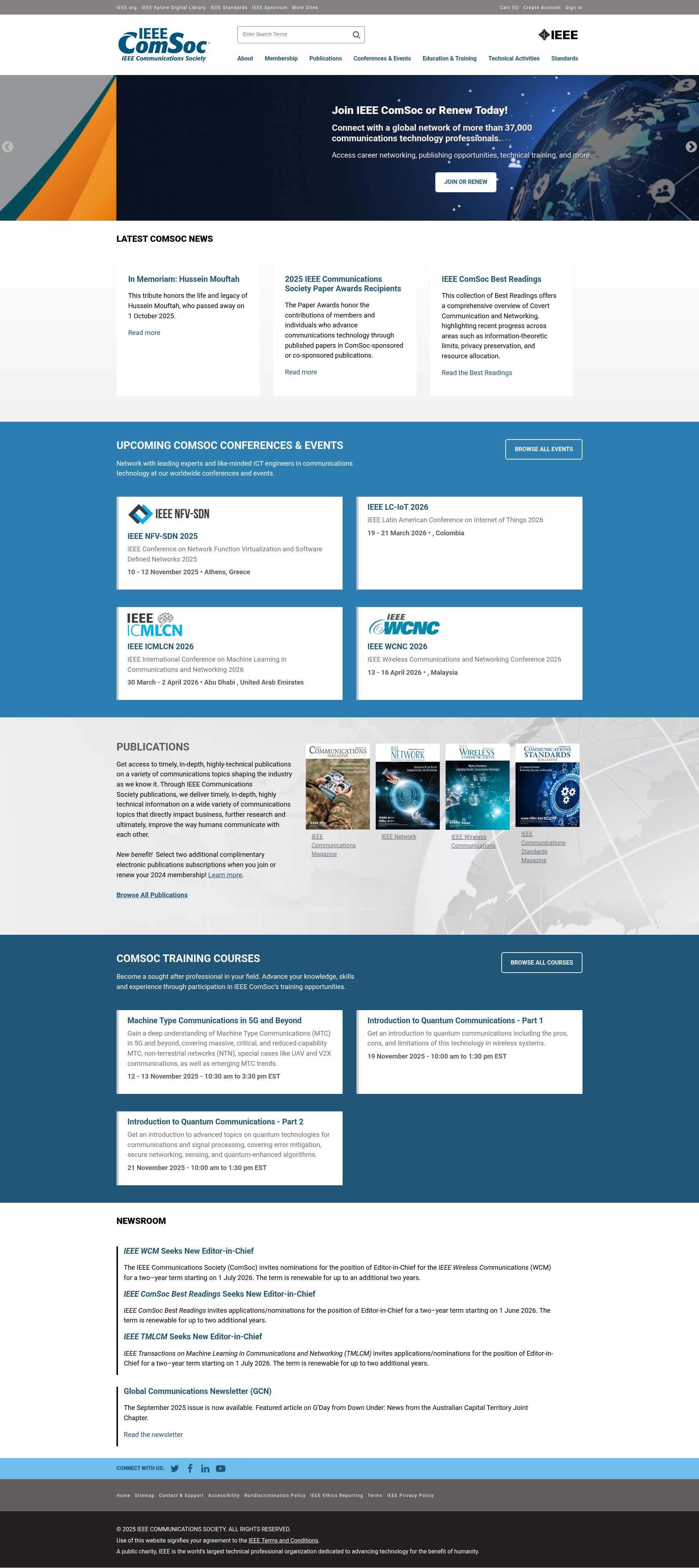 Screenshot of comsoc.org