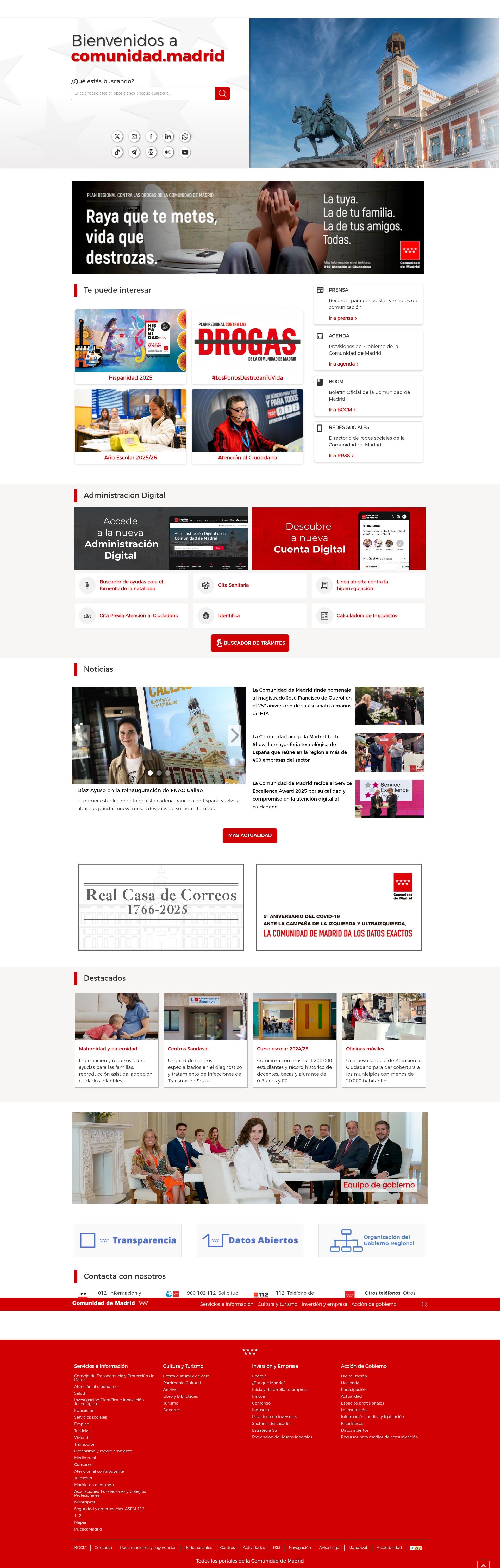Screenshot of comunidad.madrid