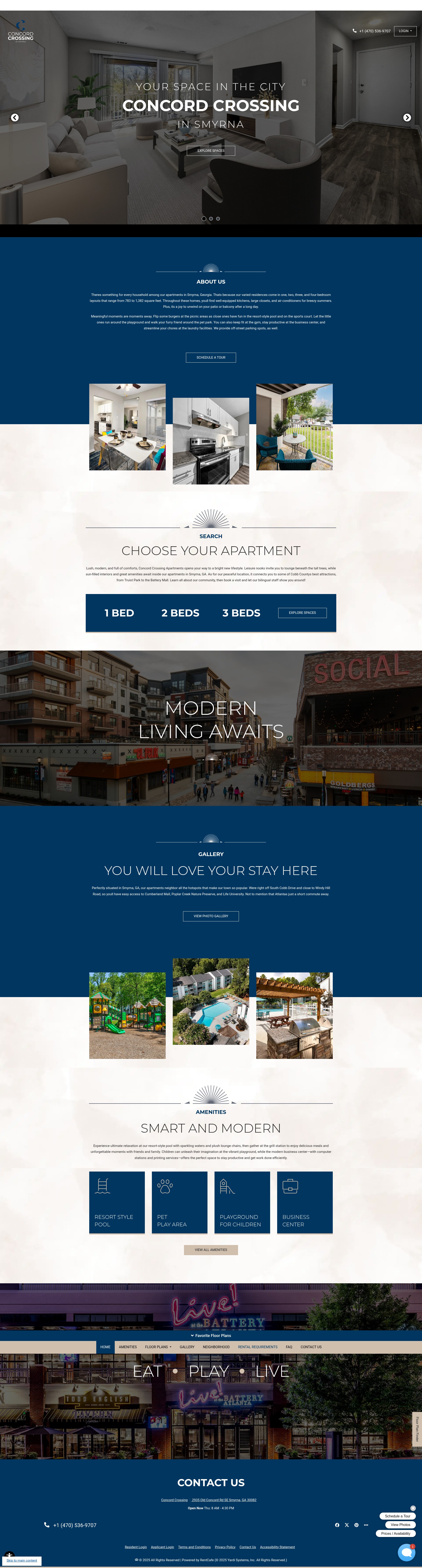 Screenshot of concordcrossingapartments.com