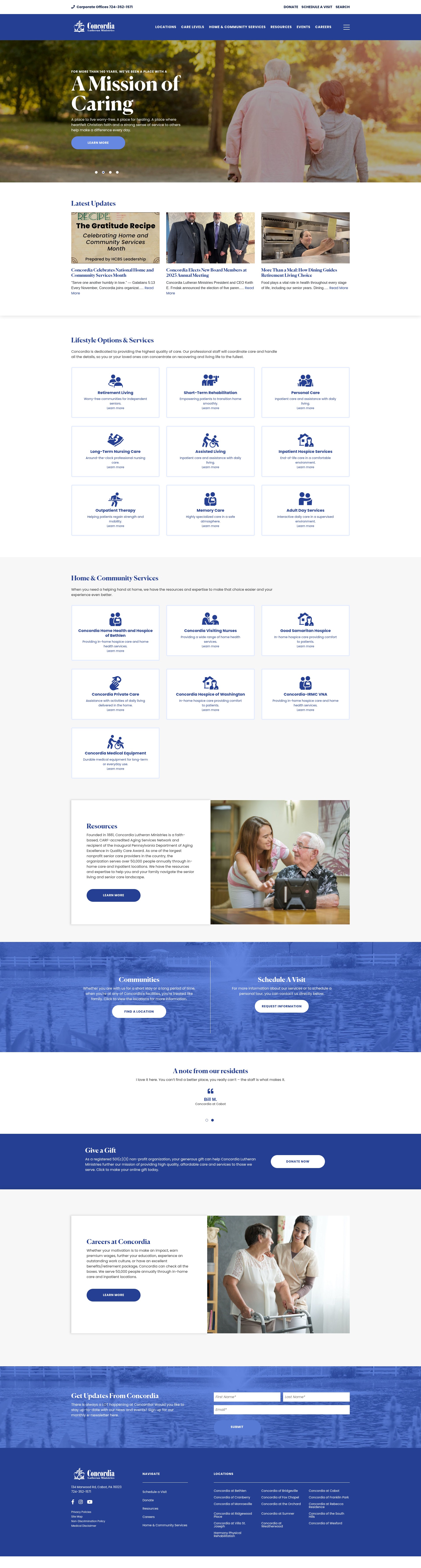 Screenshot of concordialm.org