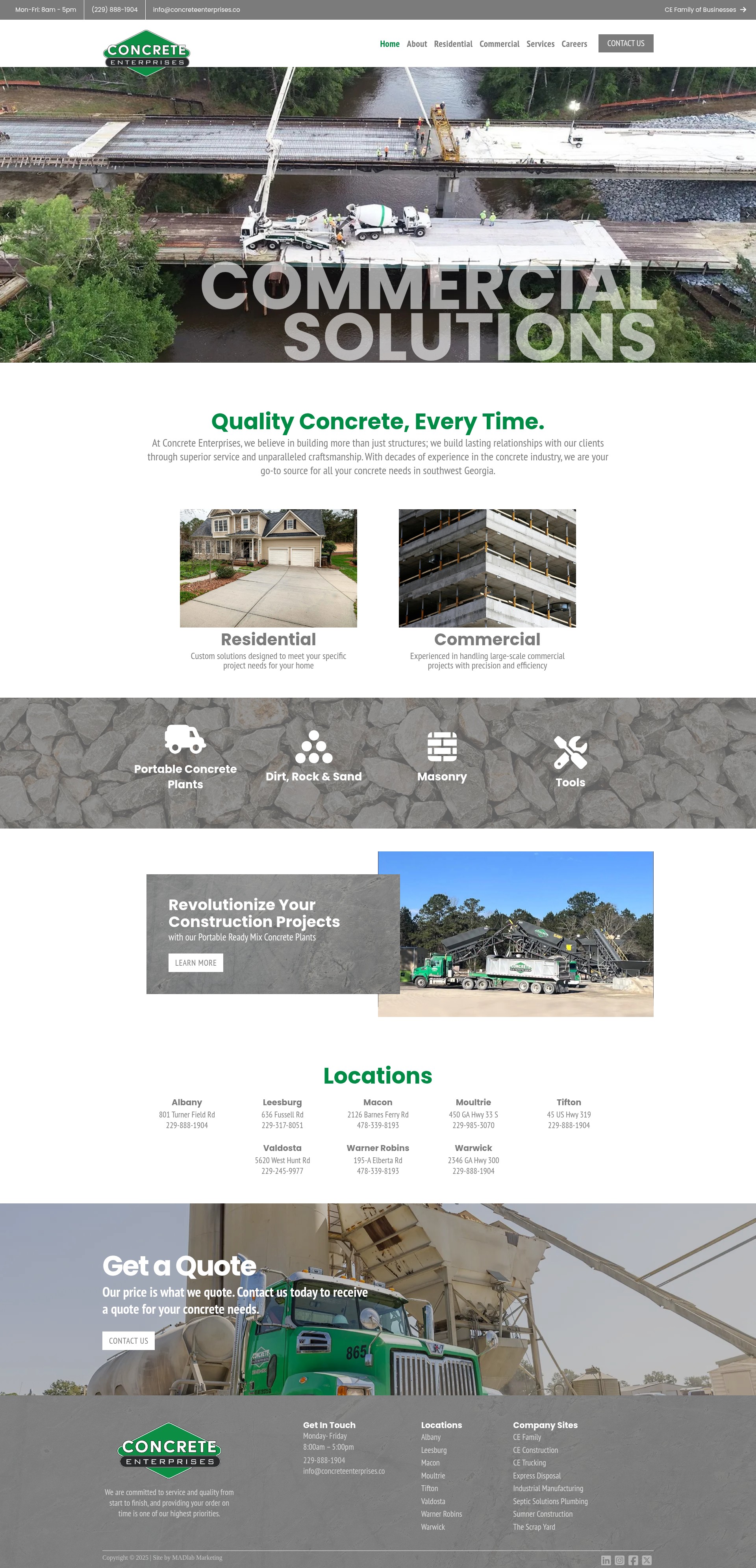 Screenshot of concreteenterprises.co