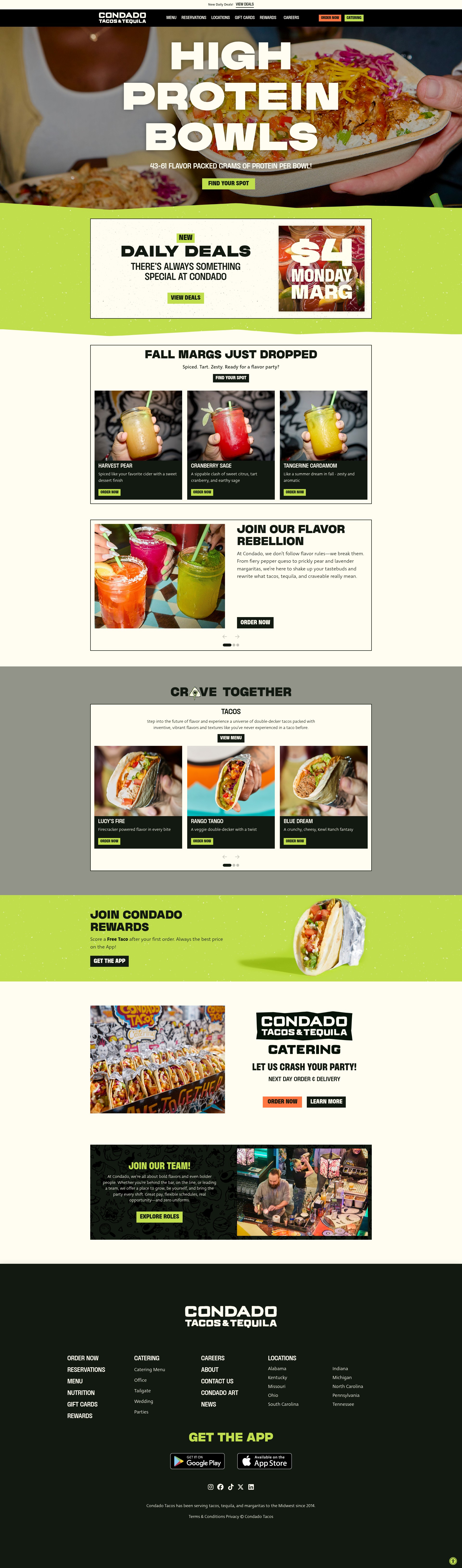 Screenshot of condadotacos.com