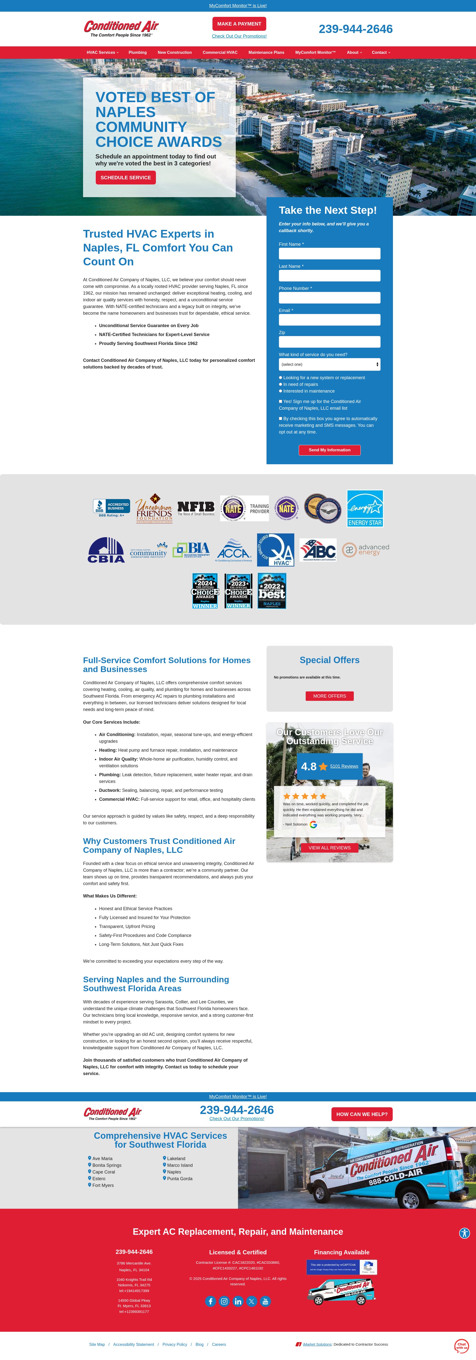 Screenshot of conditionedair.com