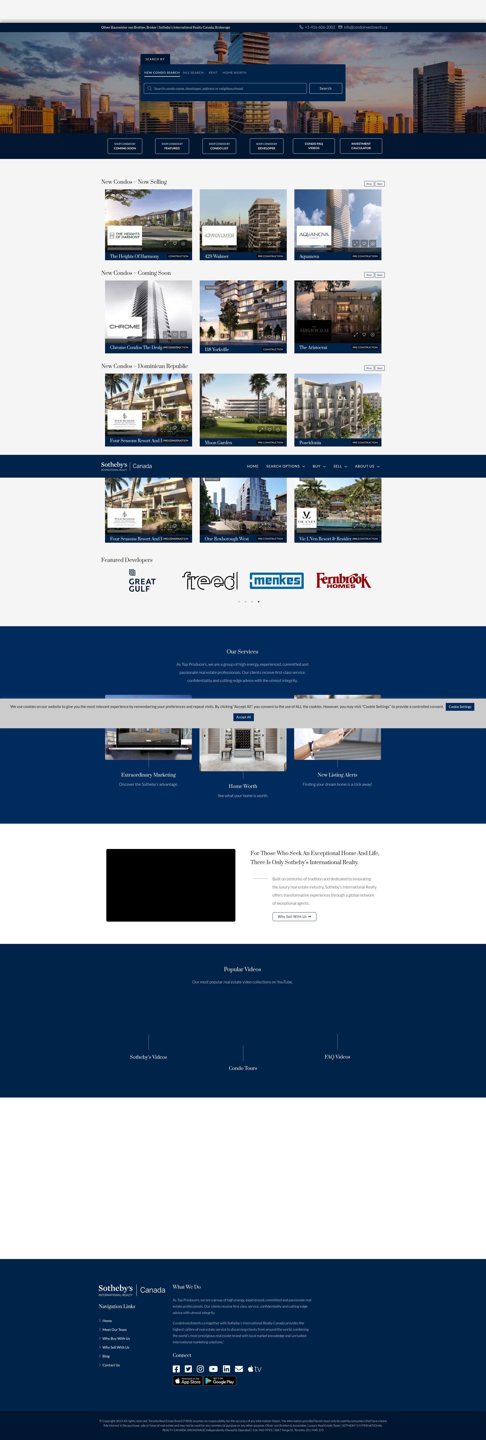 Screenshot of condoinvestments.ca