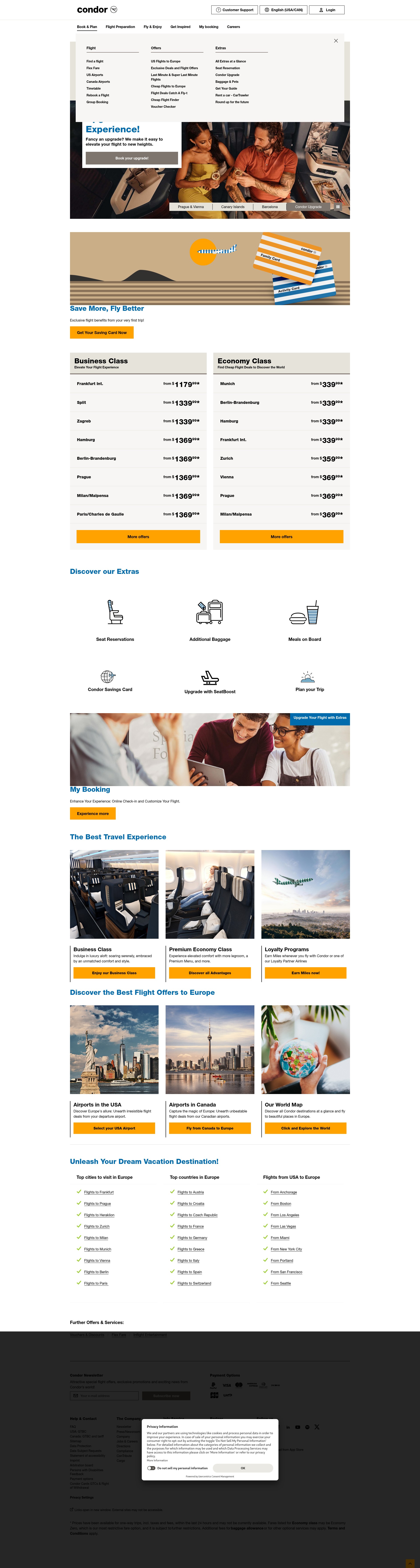Screenshot of condor.com