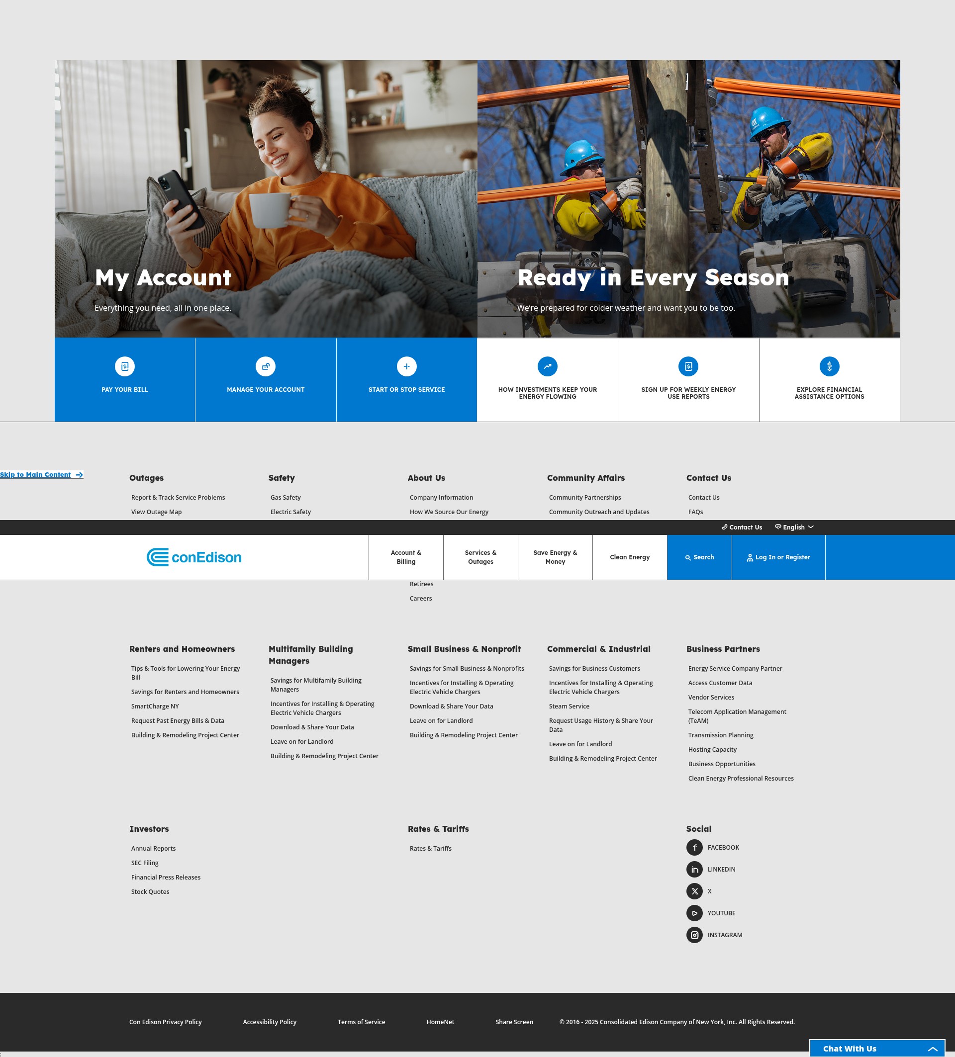 Screenshot of coned.com