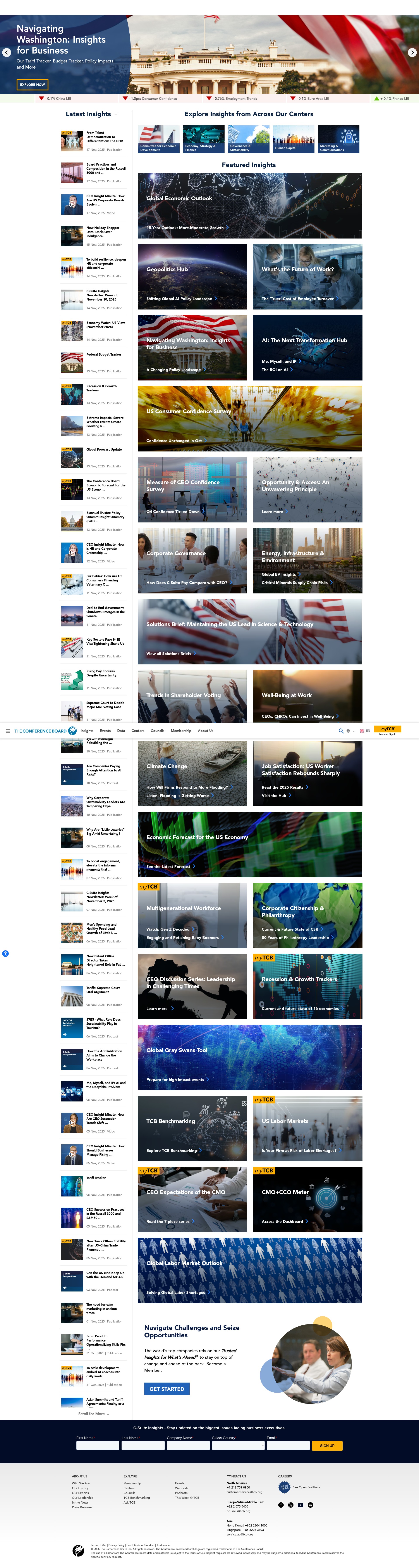 Screenshot of conferenceboard.org