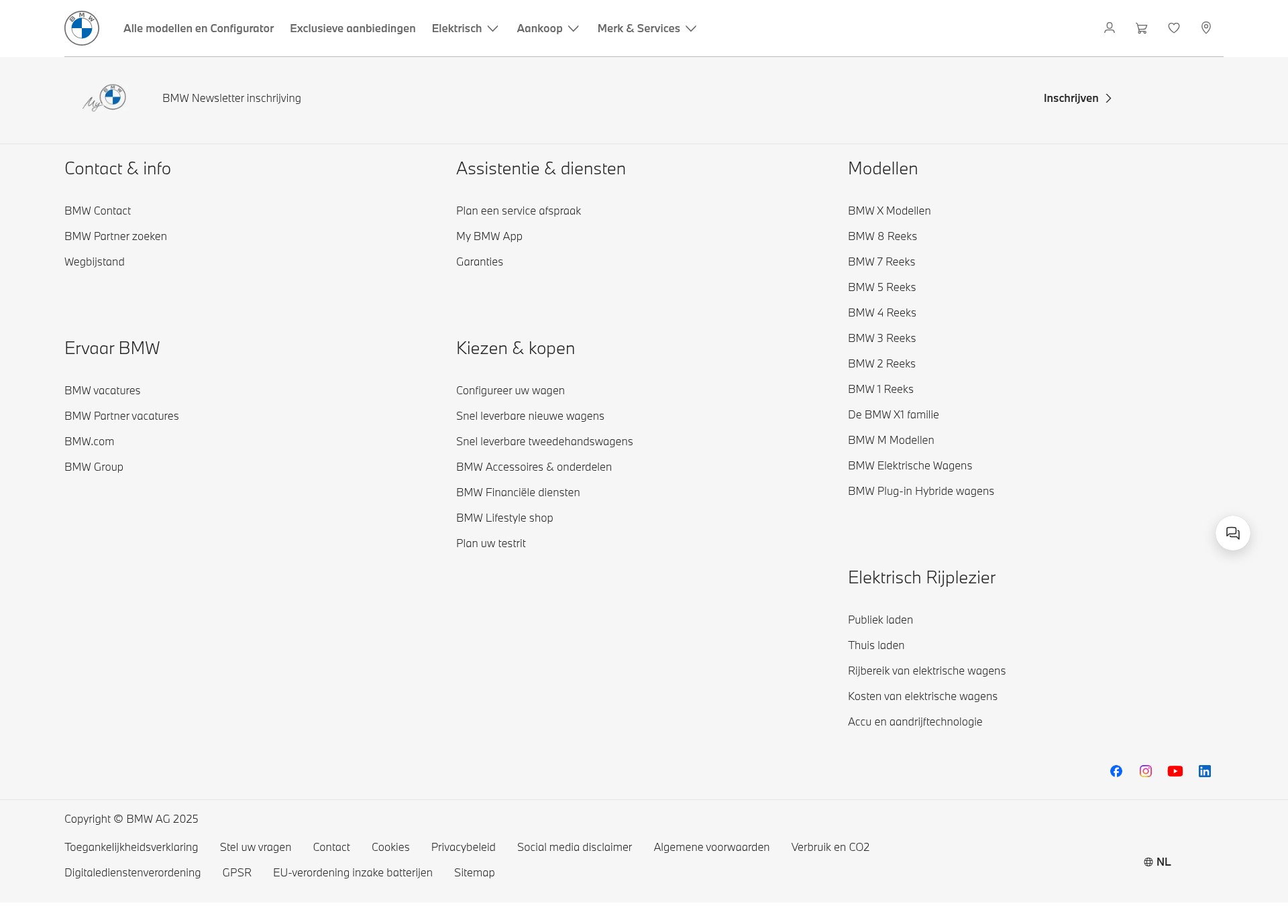 Screenshot of configure.bmw.be