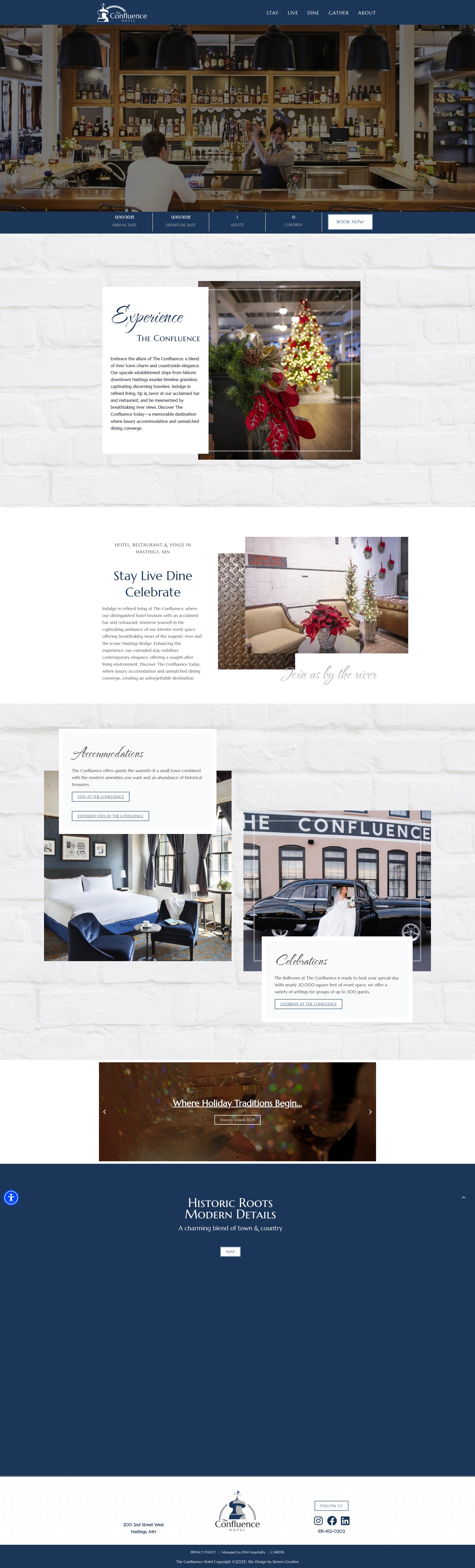 Screenshot of confluencehotel.com