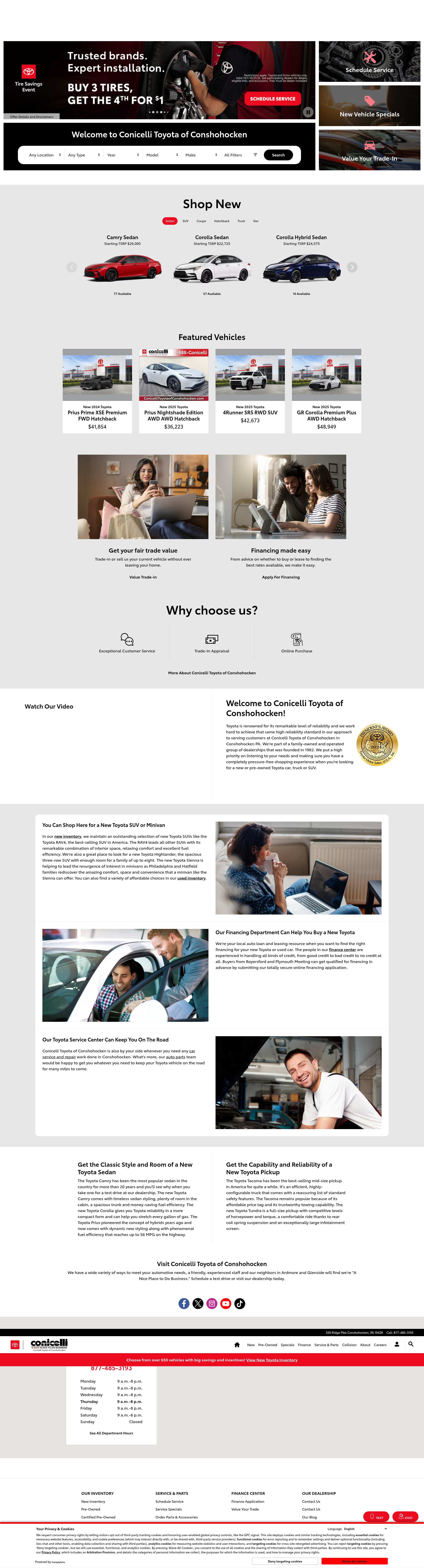 Screenshot of conicellitoyotaofconshohocken.com