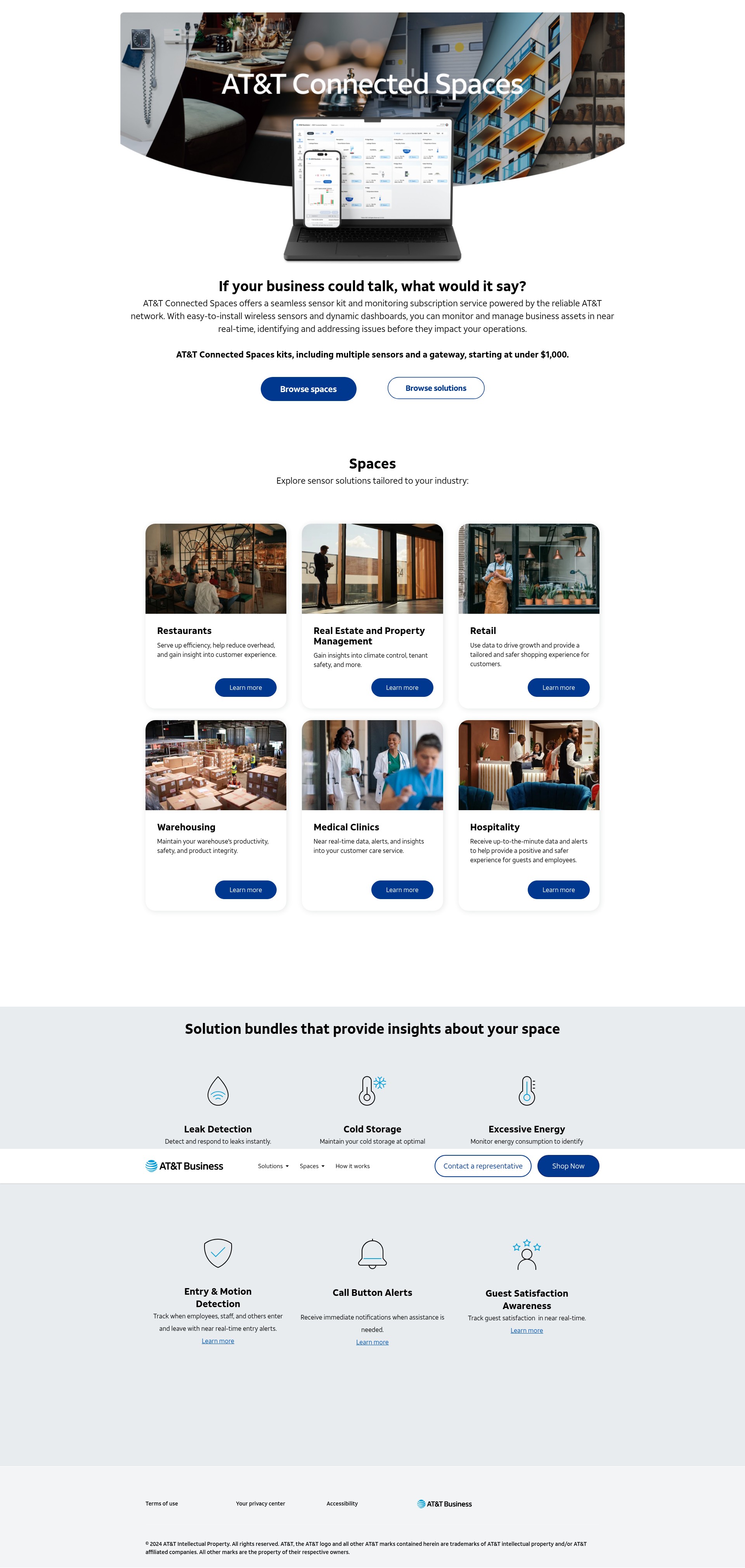 Screenshot of connectedspaces.att.com