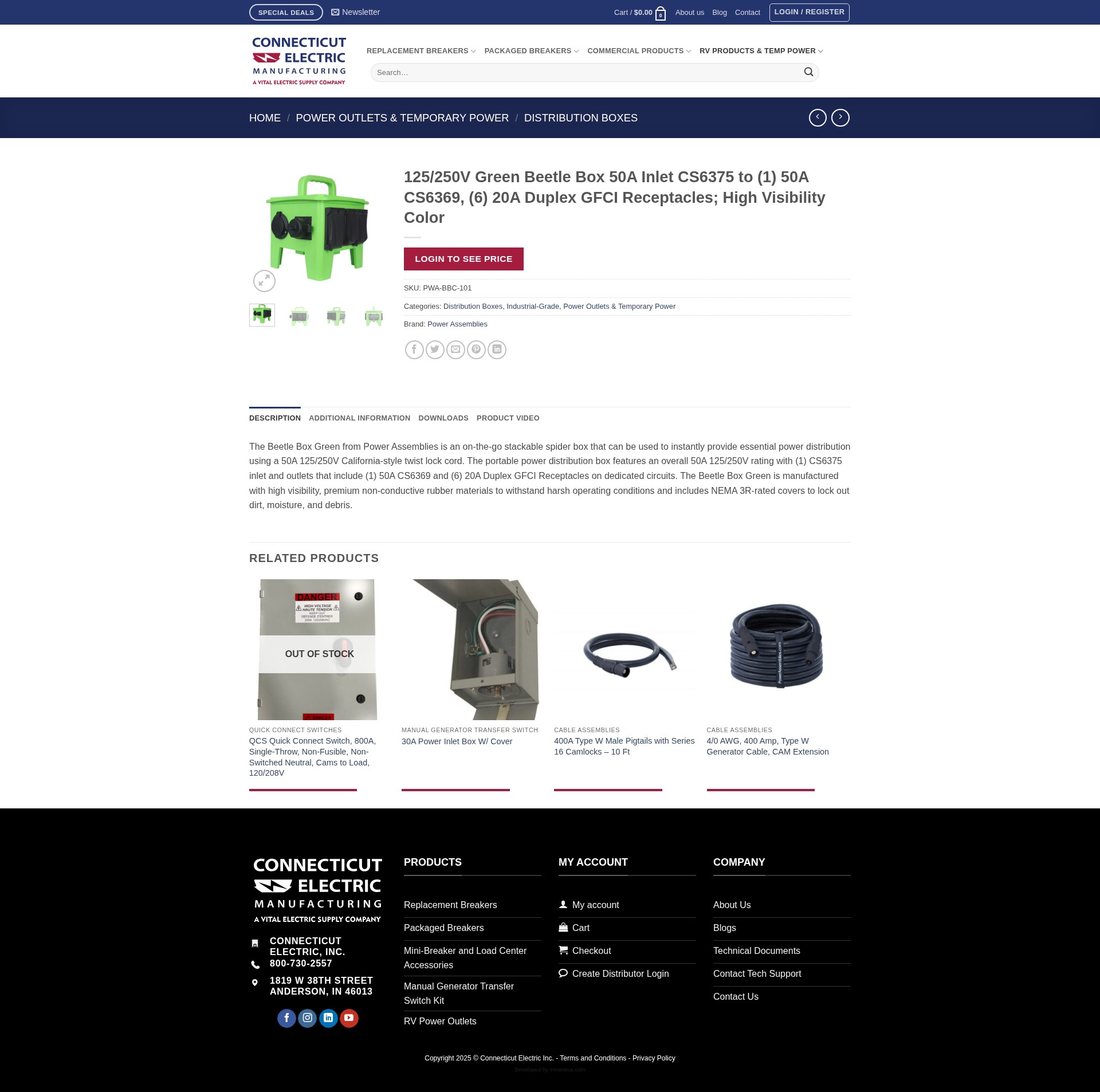 Screenshot of connecticut-electric.com