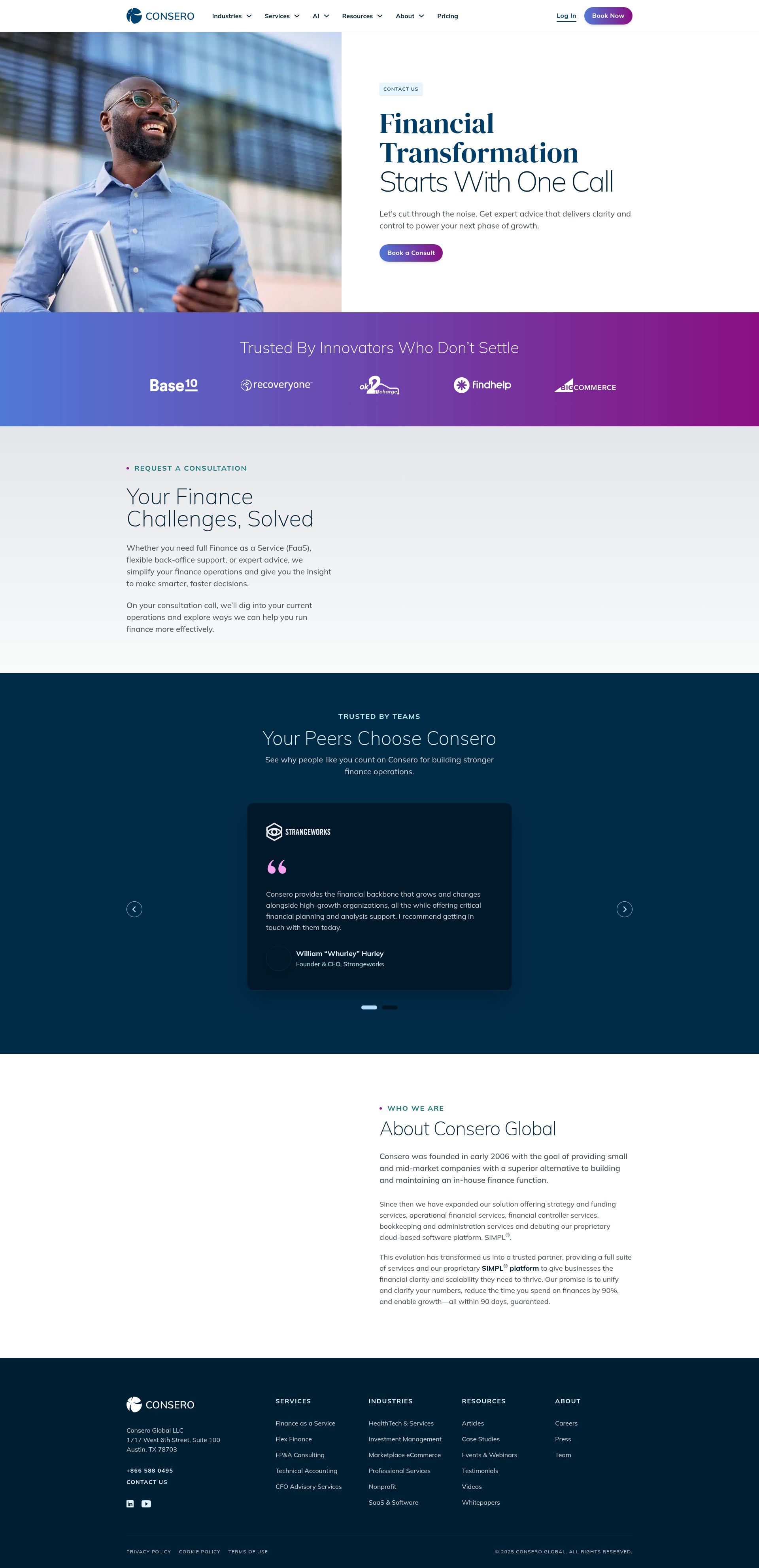 Screenshot of conseroglobal.com