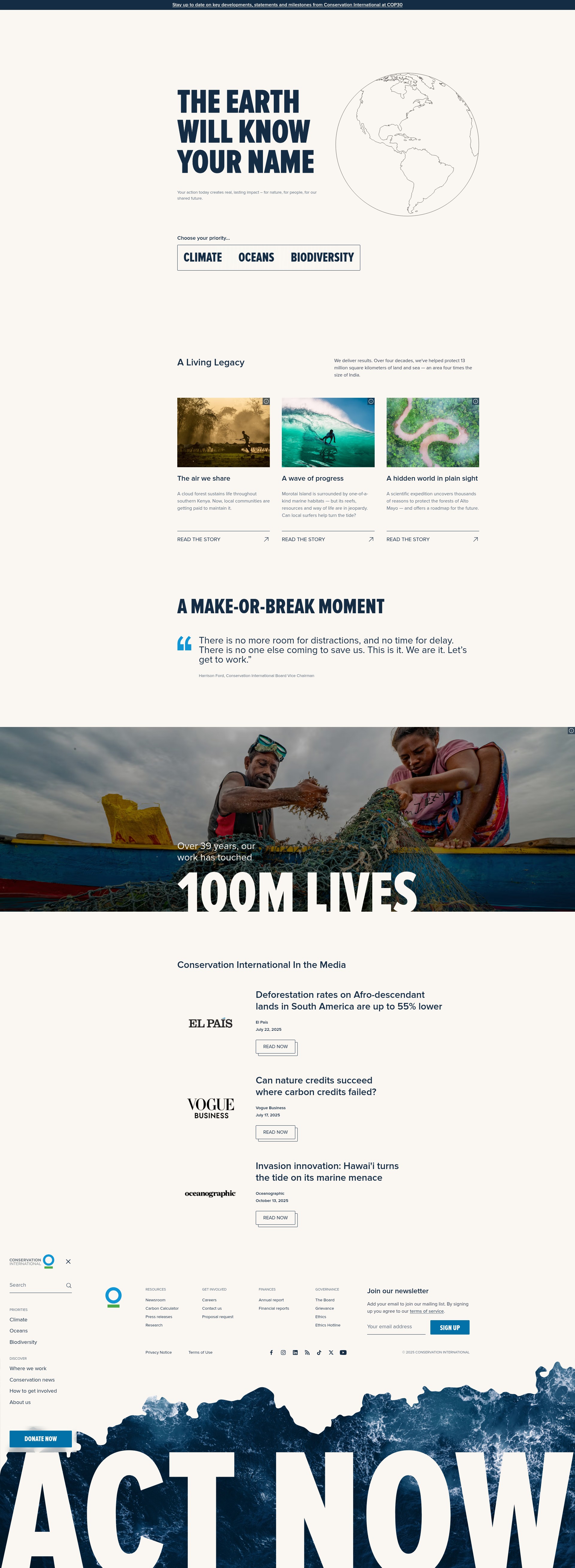 Screenshot of conservation.org