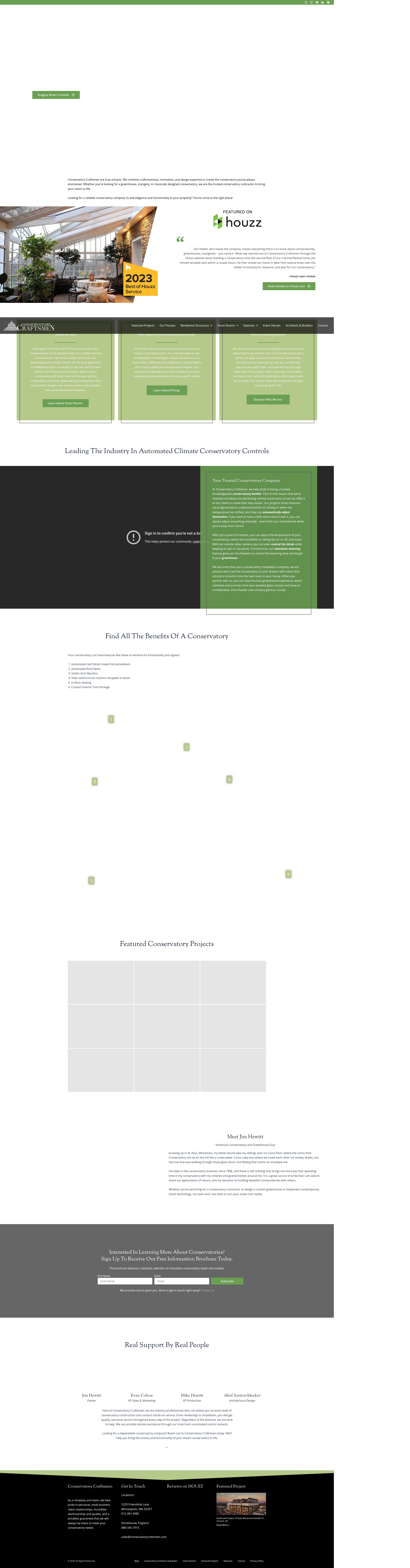 Screenshot of conservatorycraftsmen.com