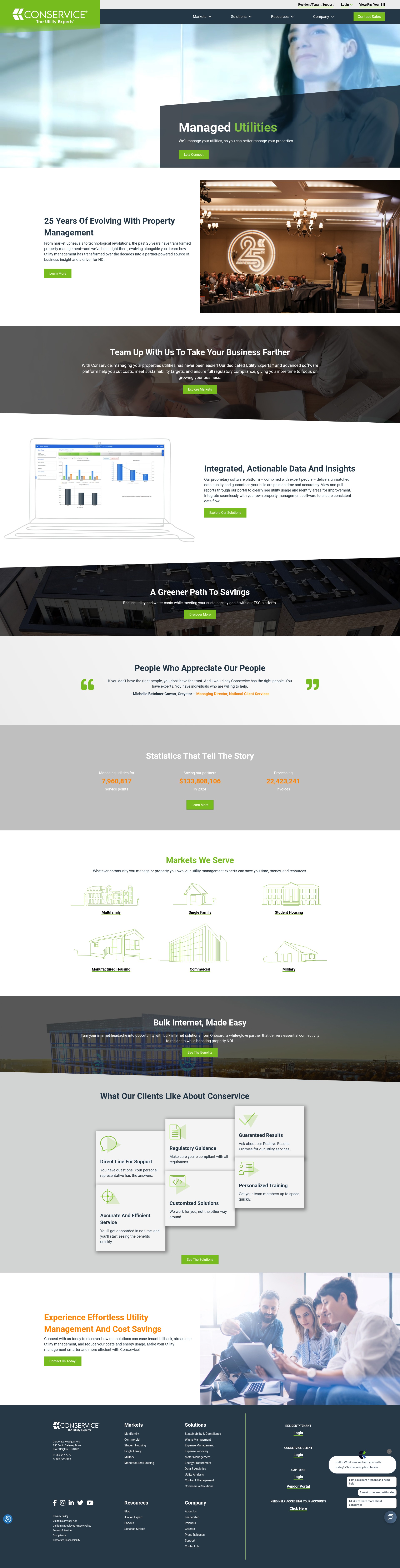 Screenshot of conservice.com