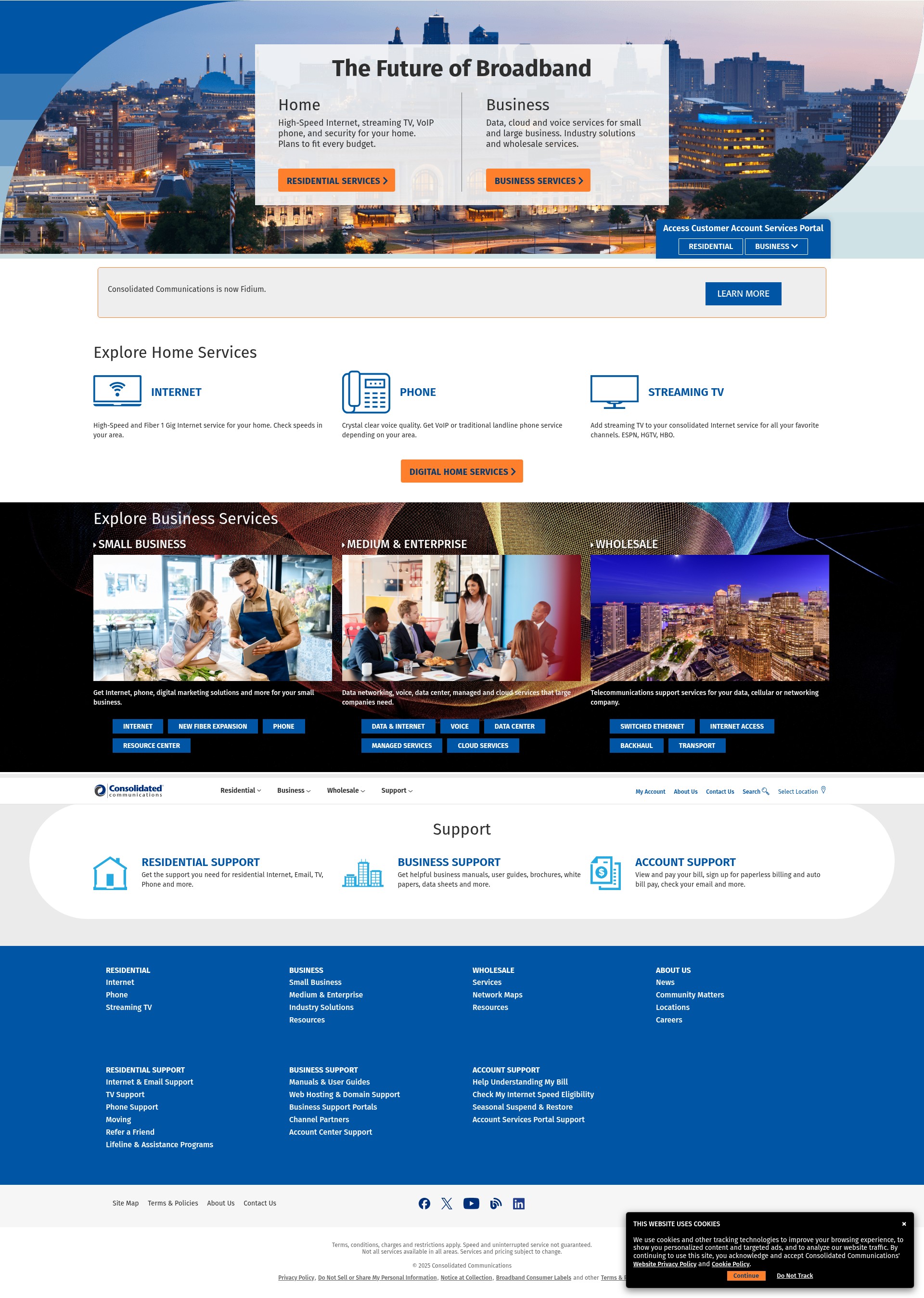 Screenshot of consolidated.com