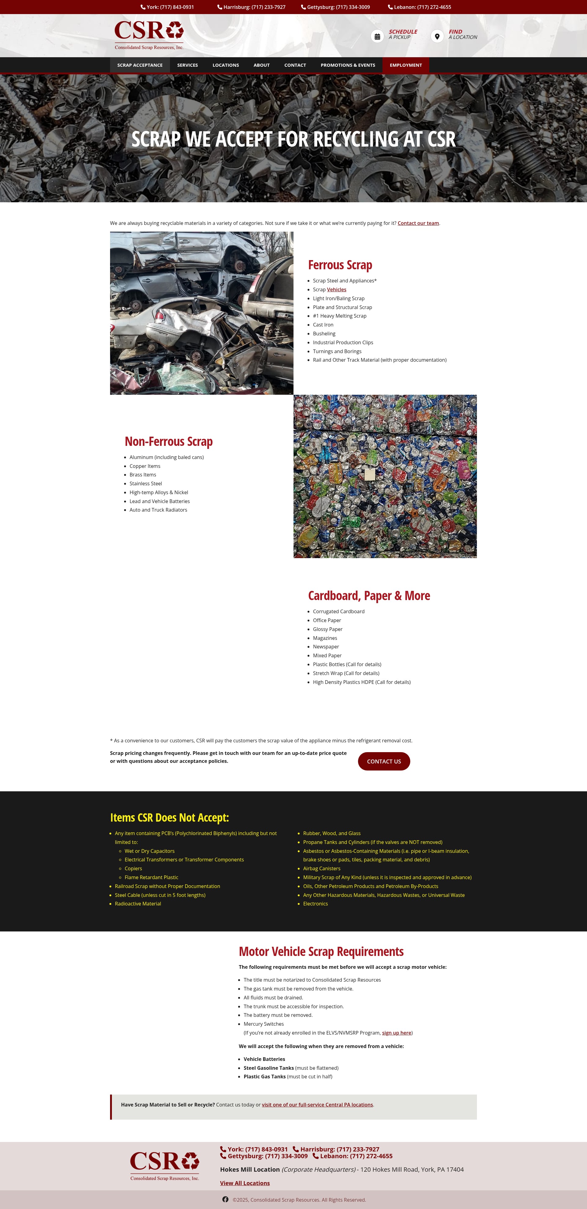 Screenshot of consolidatedscrap.com