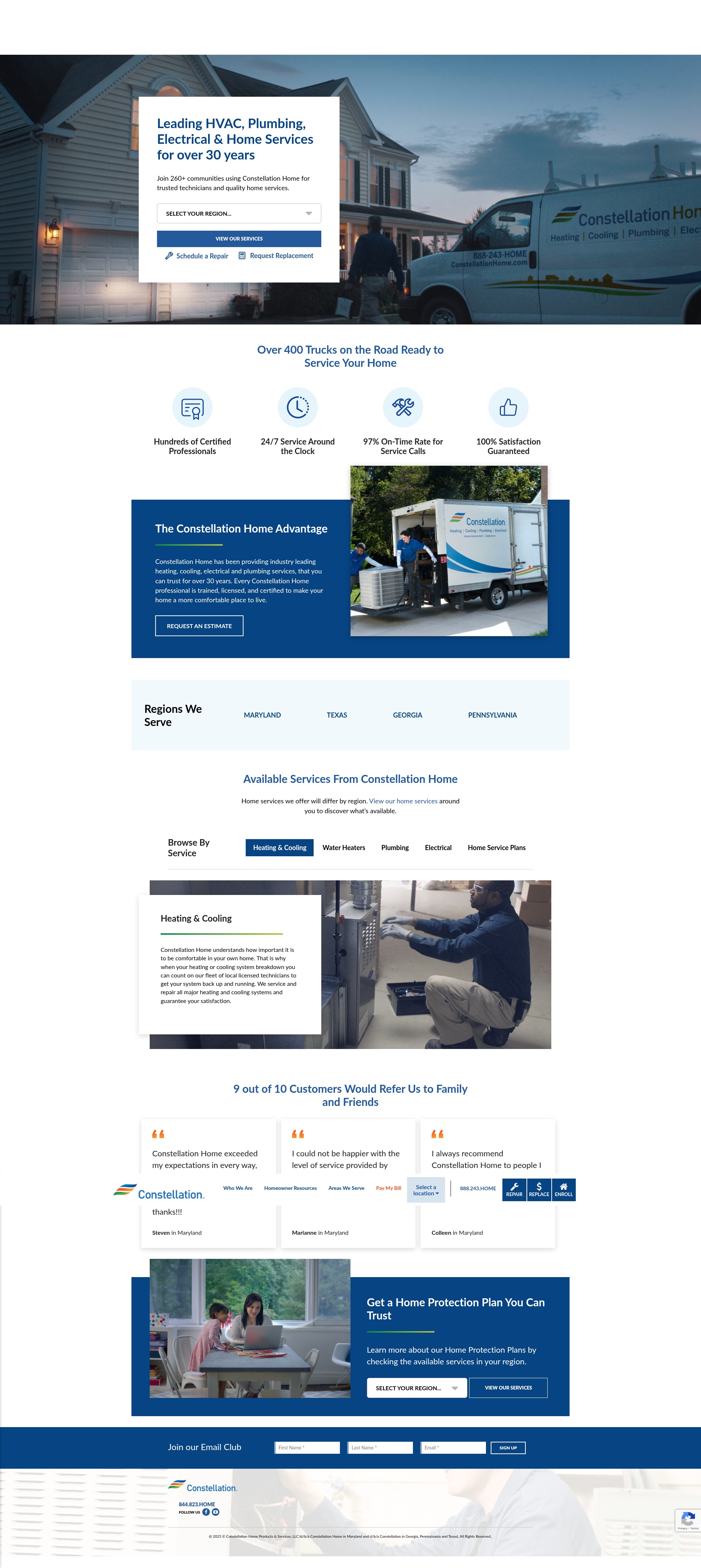 Screenshot of constellationhome.com
