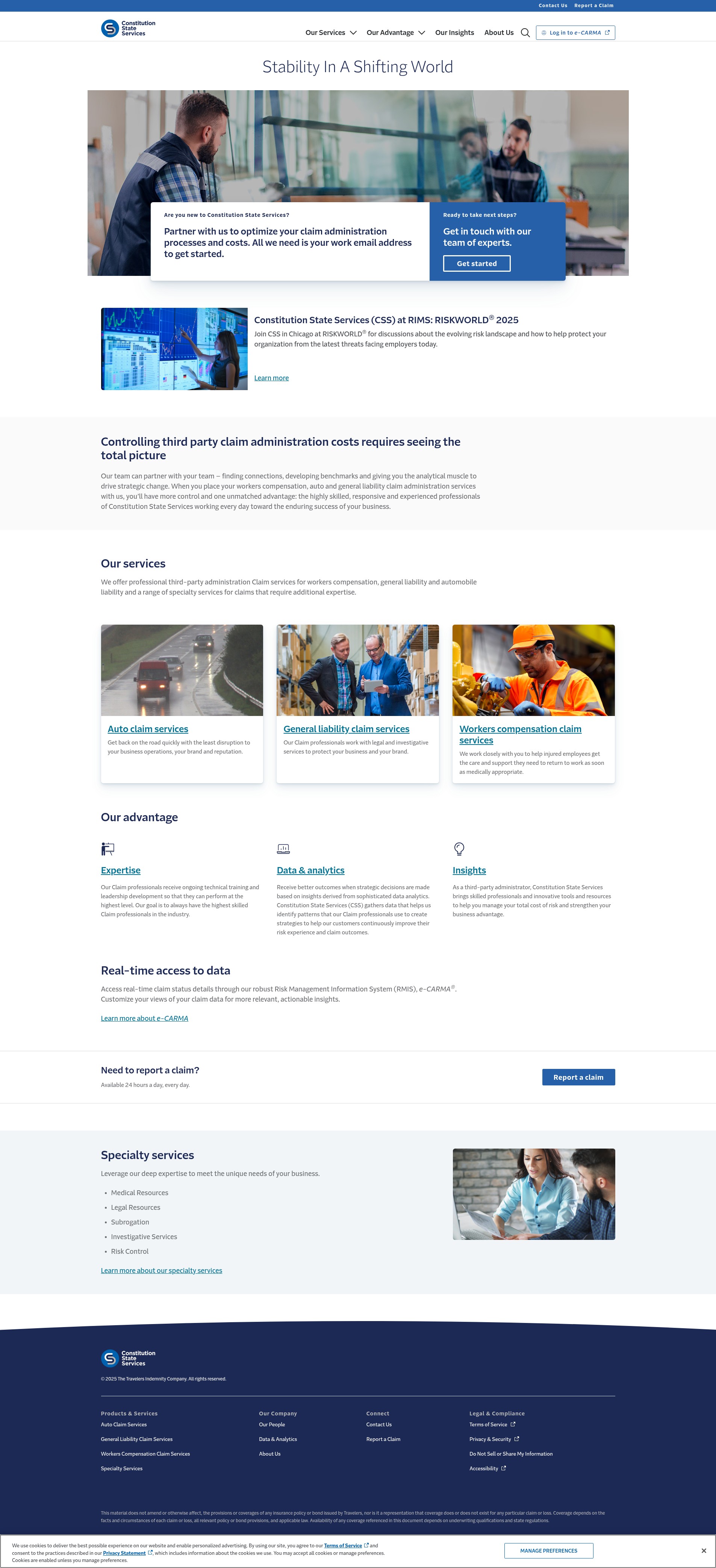Screenshot of constitutionstateservices.com