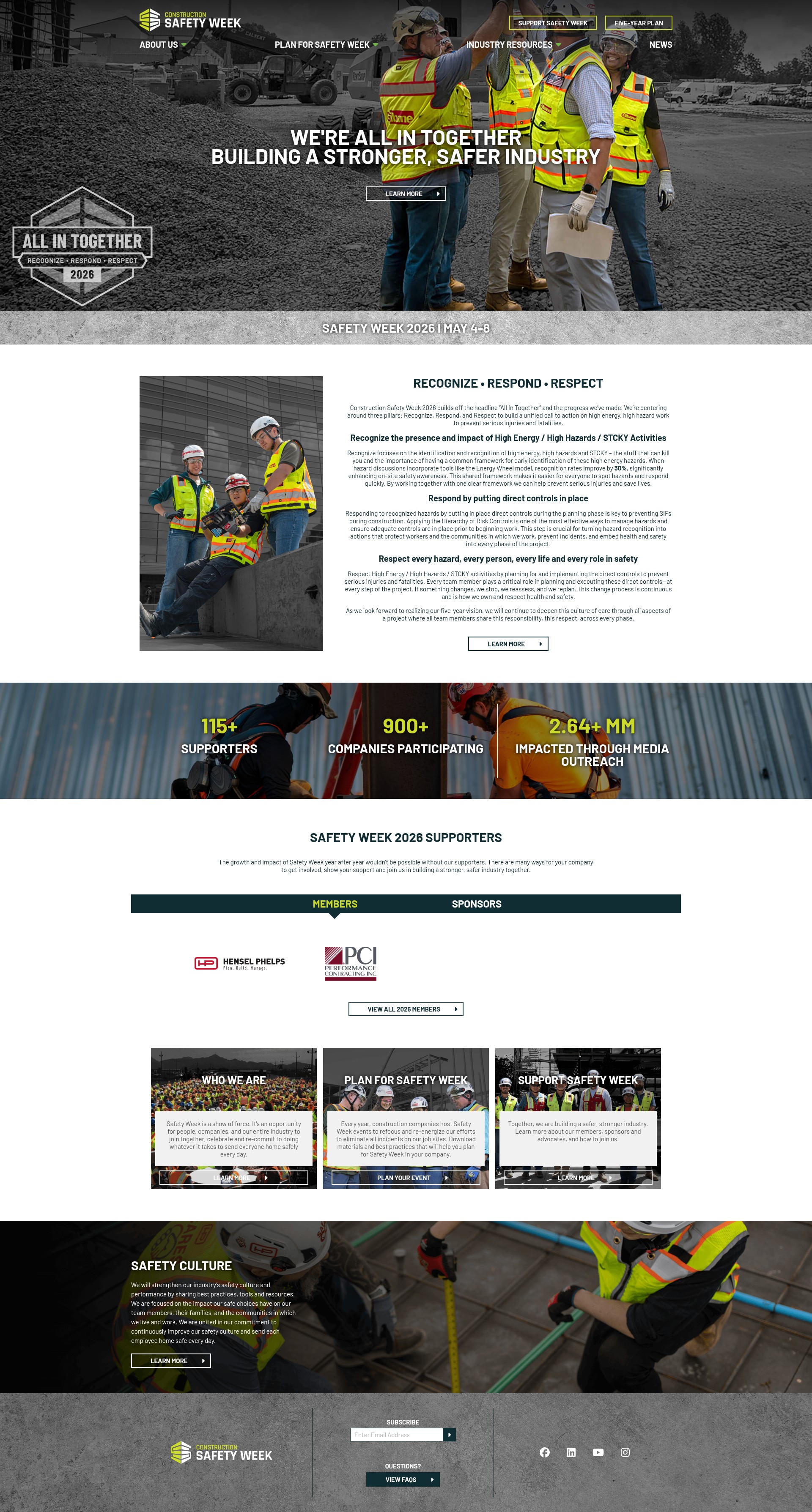 Screenshot of constructionsafetyweek.com