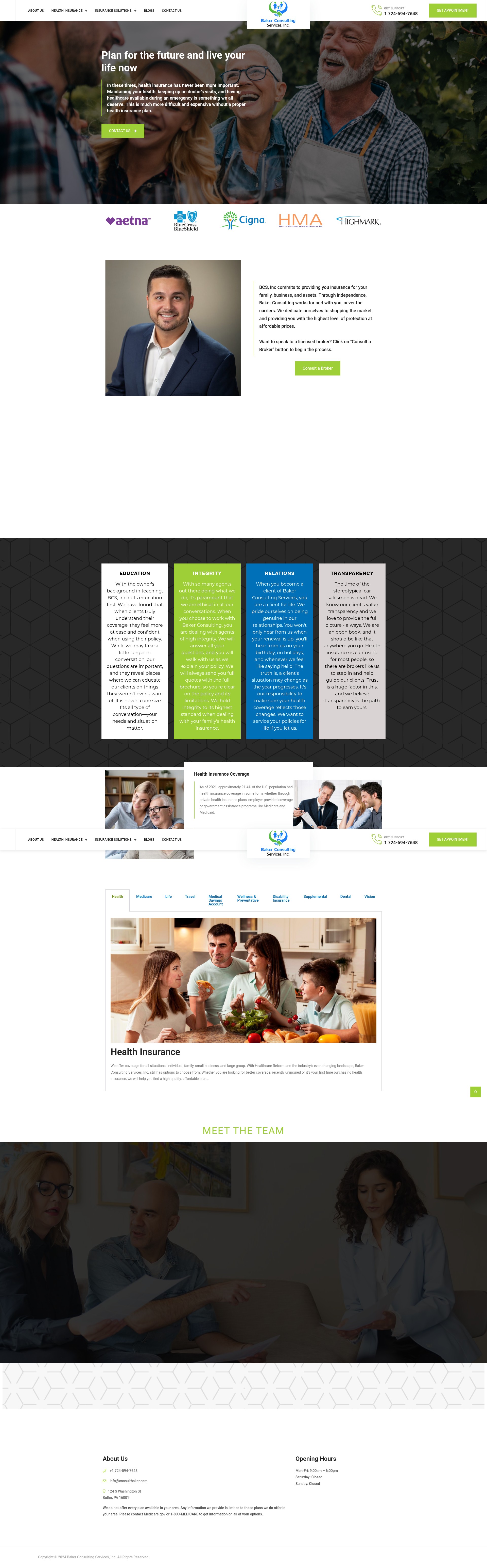 Screenshot of consultbaker.com