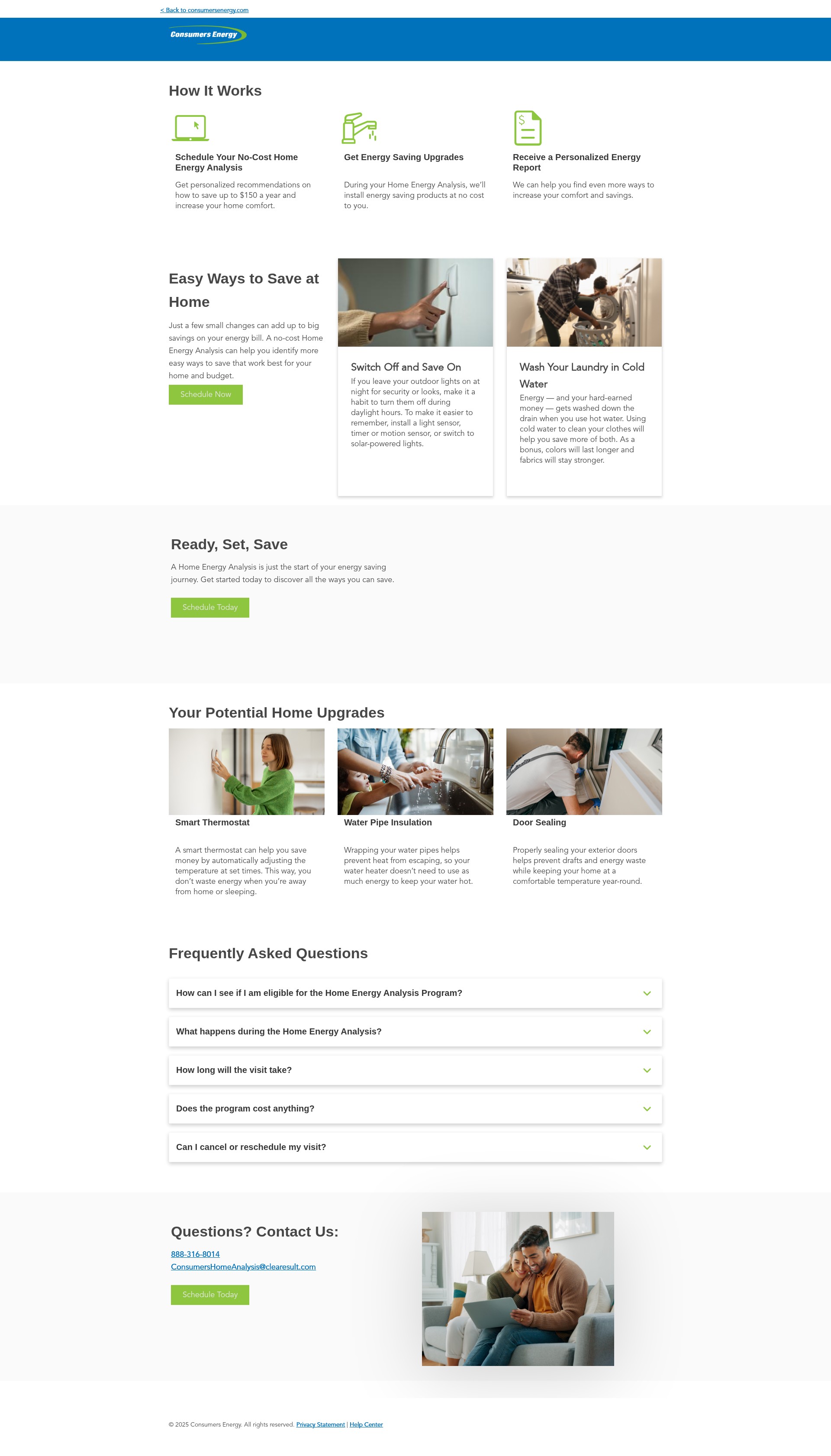 Screenshot of consumersenergy-schedule.com